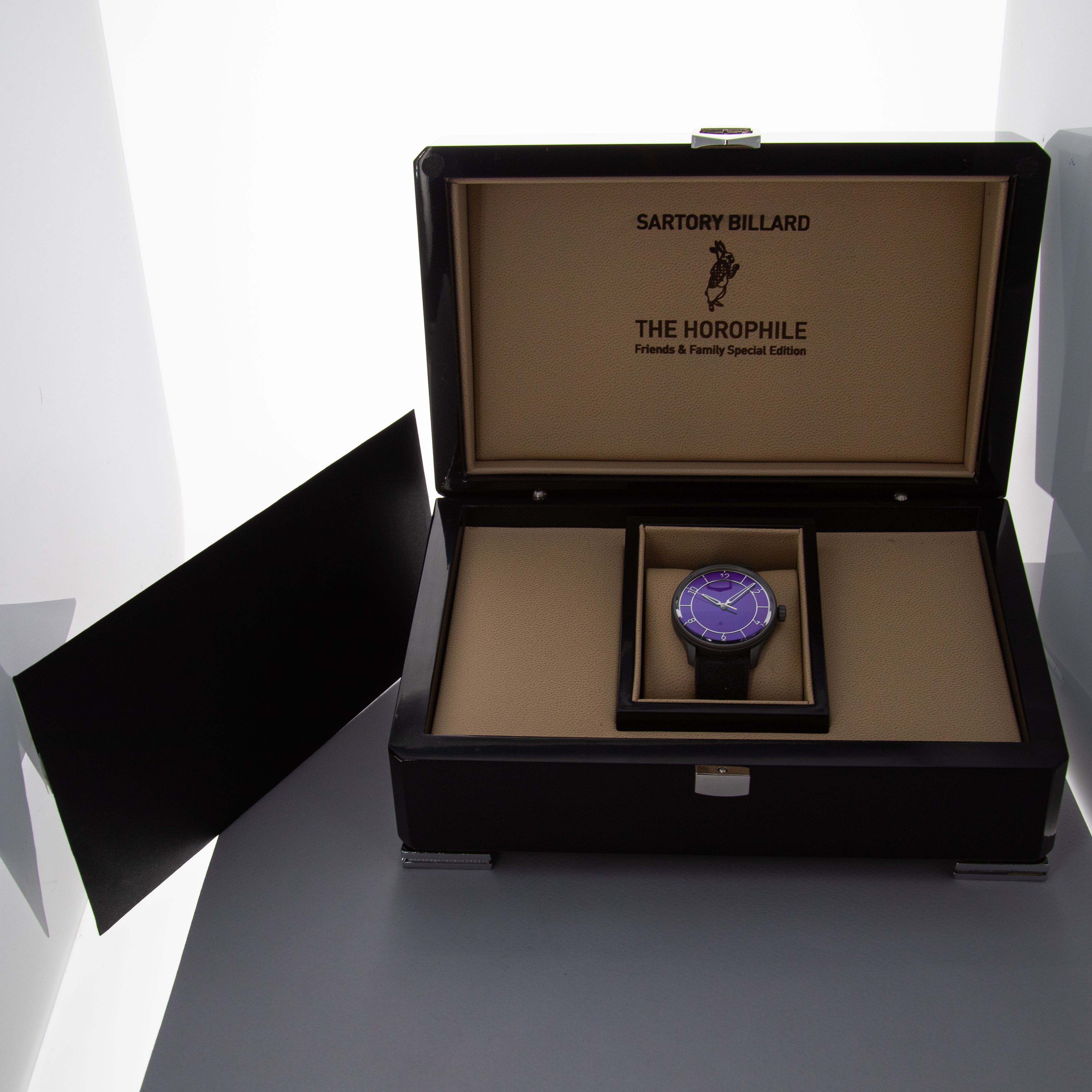 Sartory Billard x Horophile SB04 Purple Dial Blasted Titanium Case
