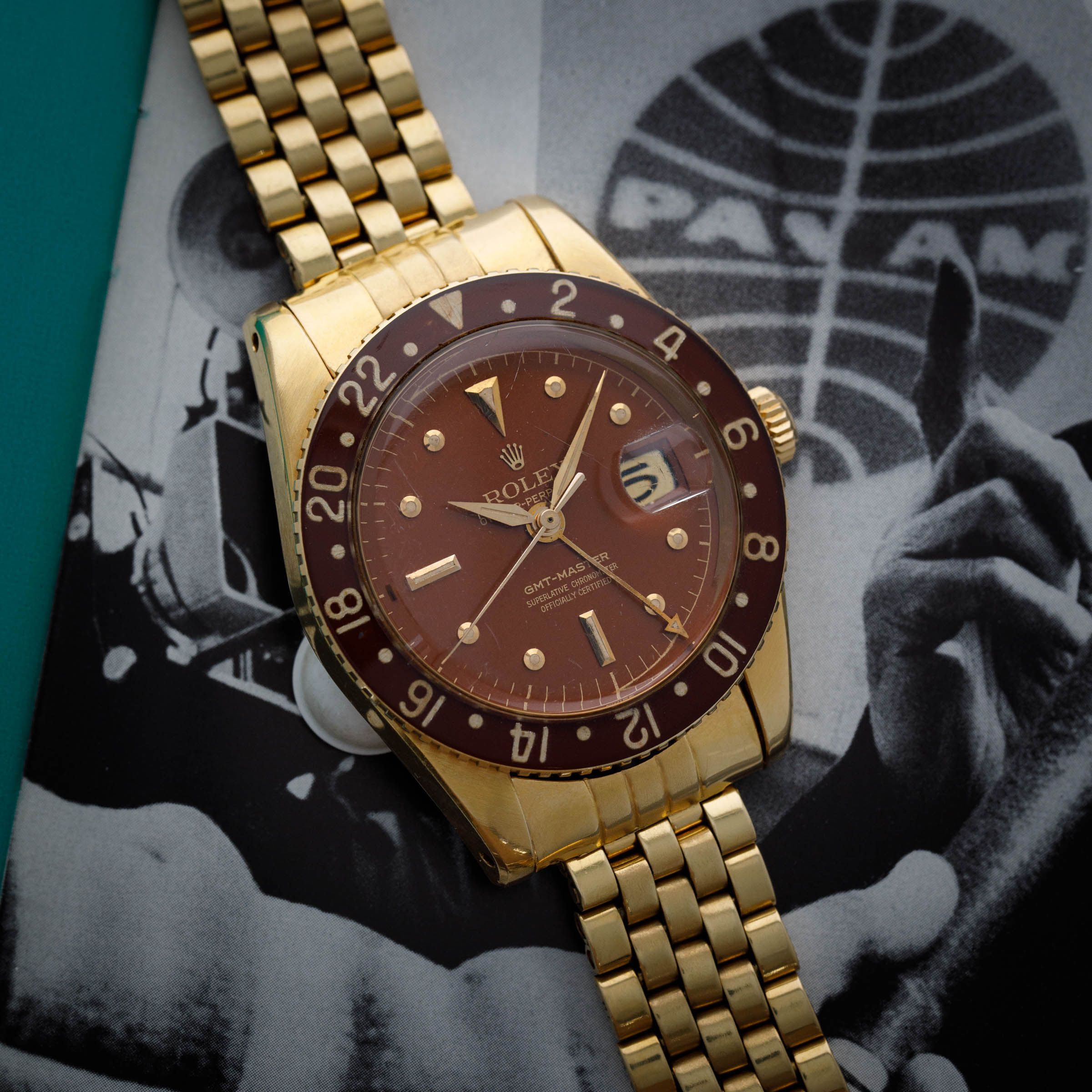 Rolex GMT-Master 6542 Bakelite Bezel 18k YG Near-Mint | Auctions