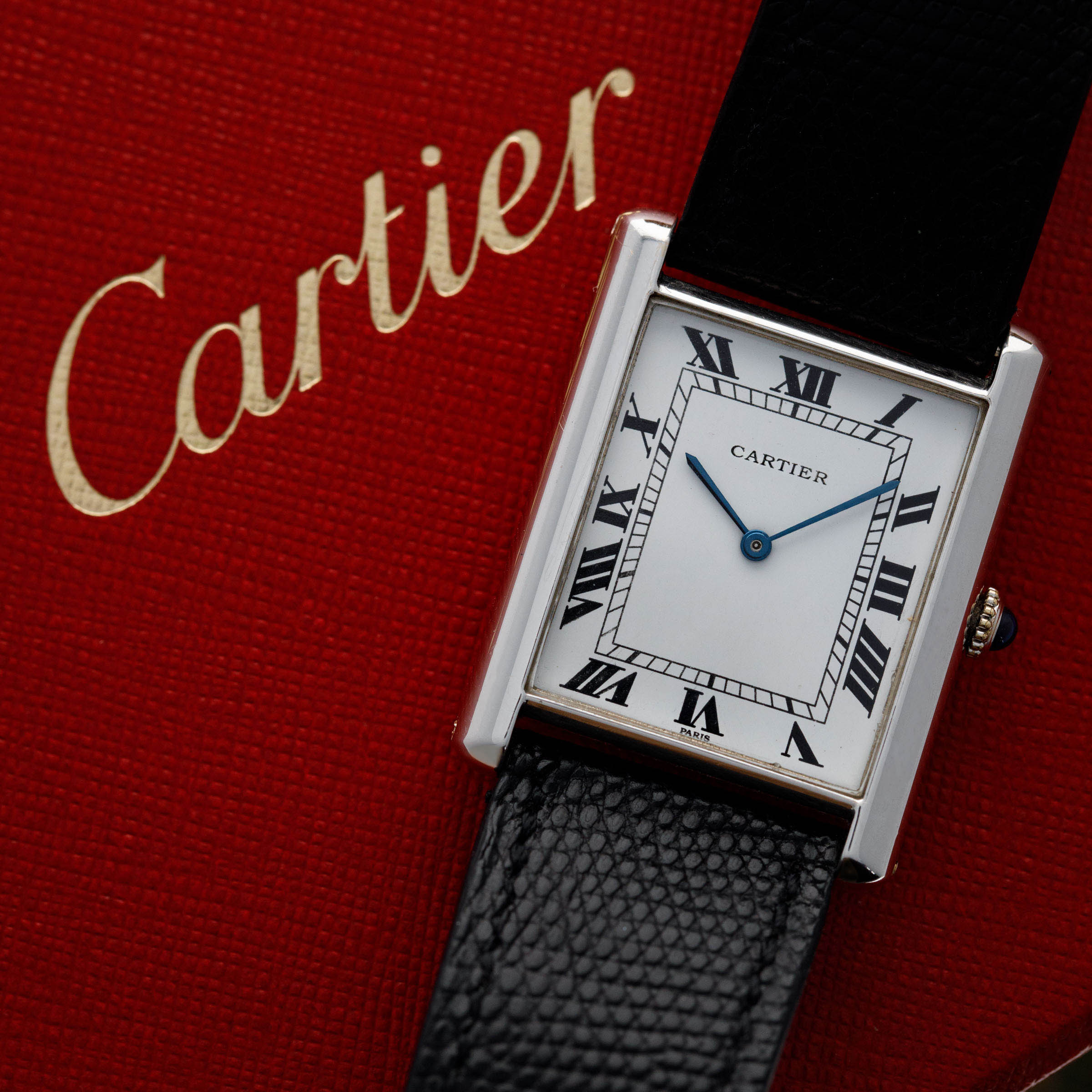 Cartier Jumbo Tank LC 17002 Automatic 18k WG | Auctions | Loupe This