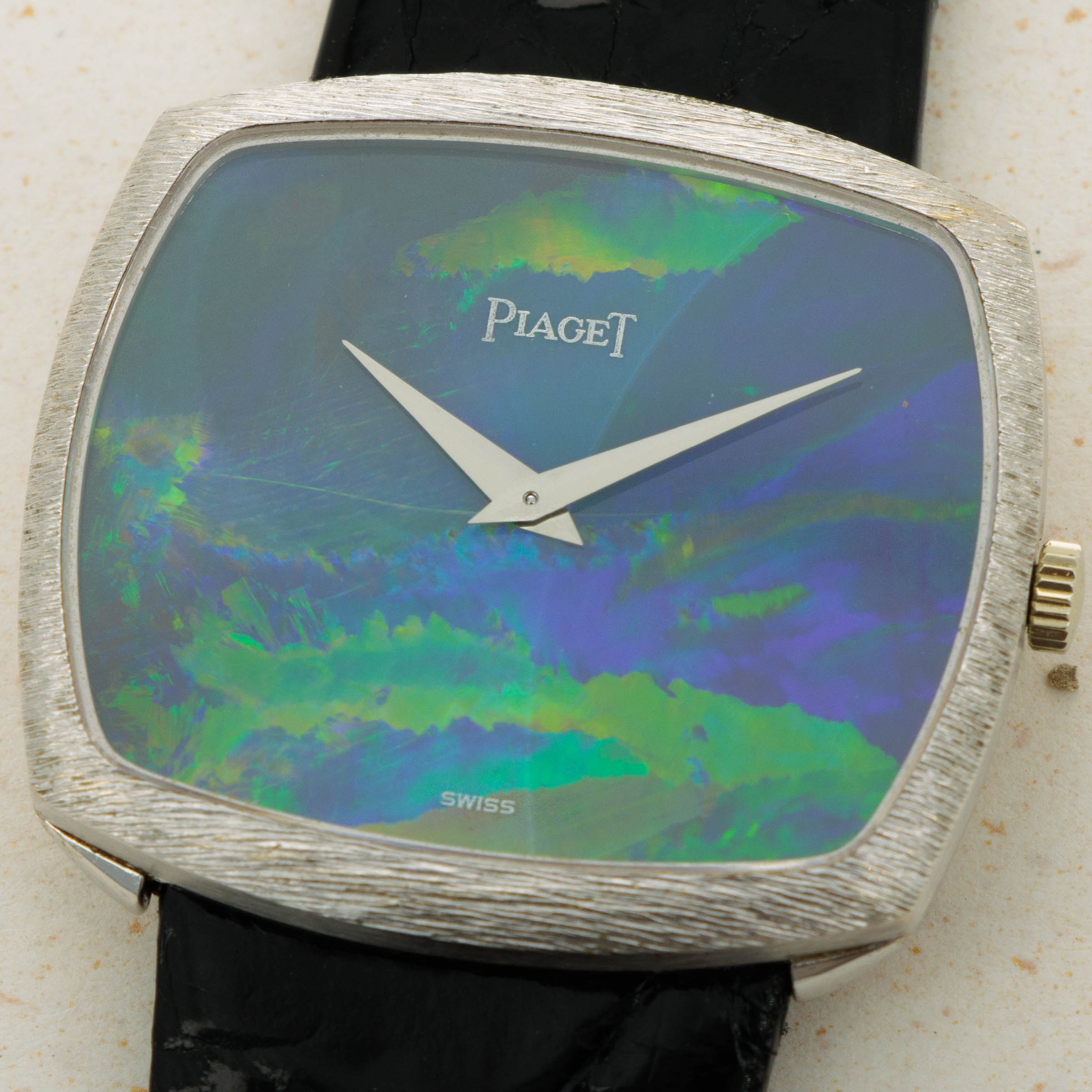 Piaget Opal Dial TV Screen 9731 18k WG Auctions Loupe This