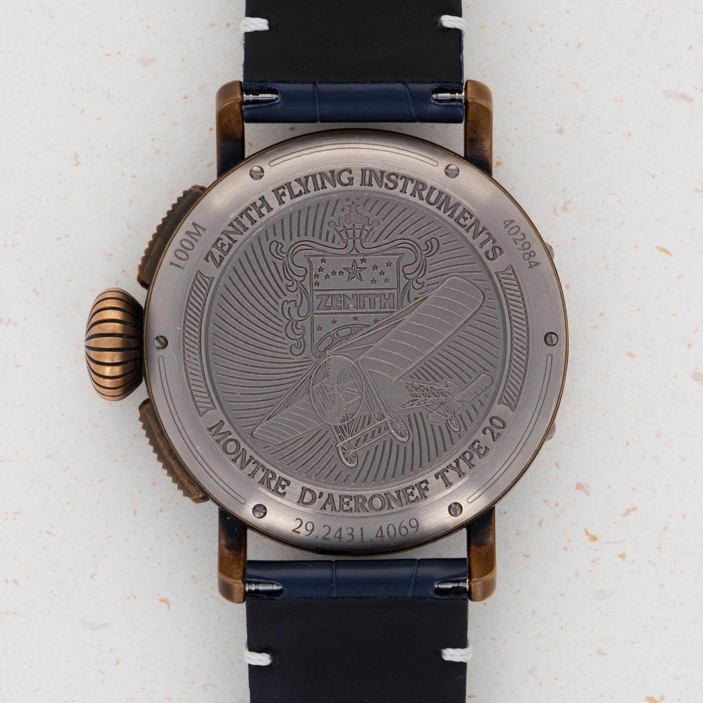 Zenith Pilot Montre D' Aeronef Type 20 Chronograph Arabic Dial