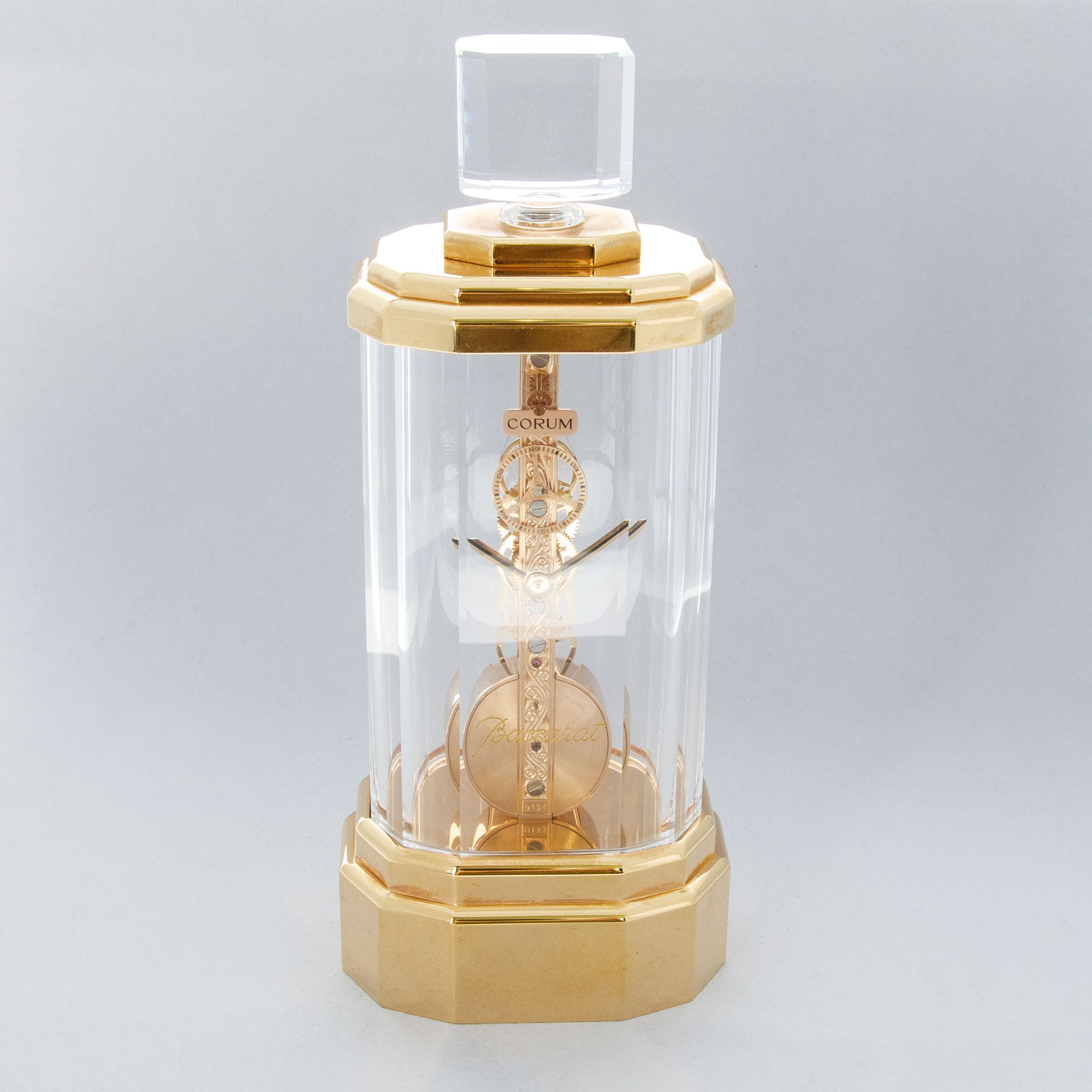 Corum x Baccarat Golden Bridge Crystal Clock | Auctions | Loupe This
