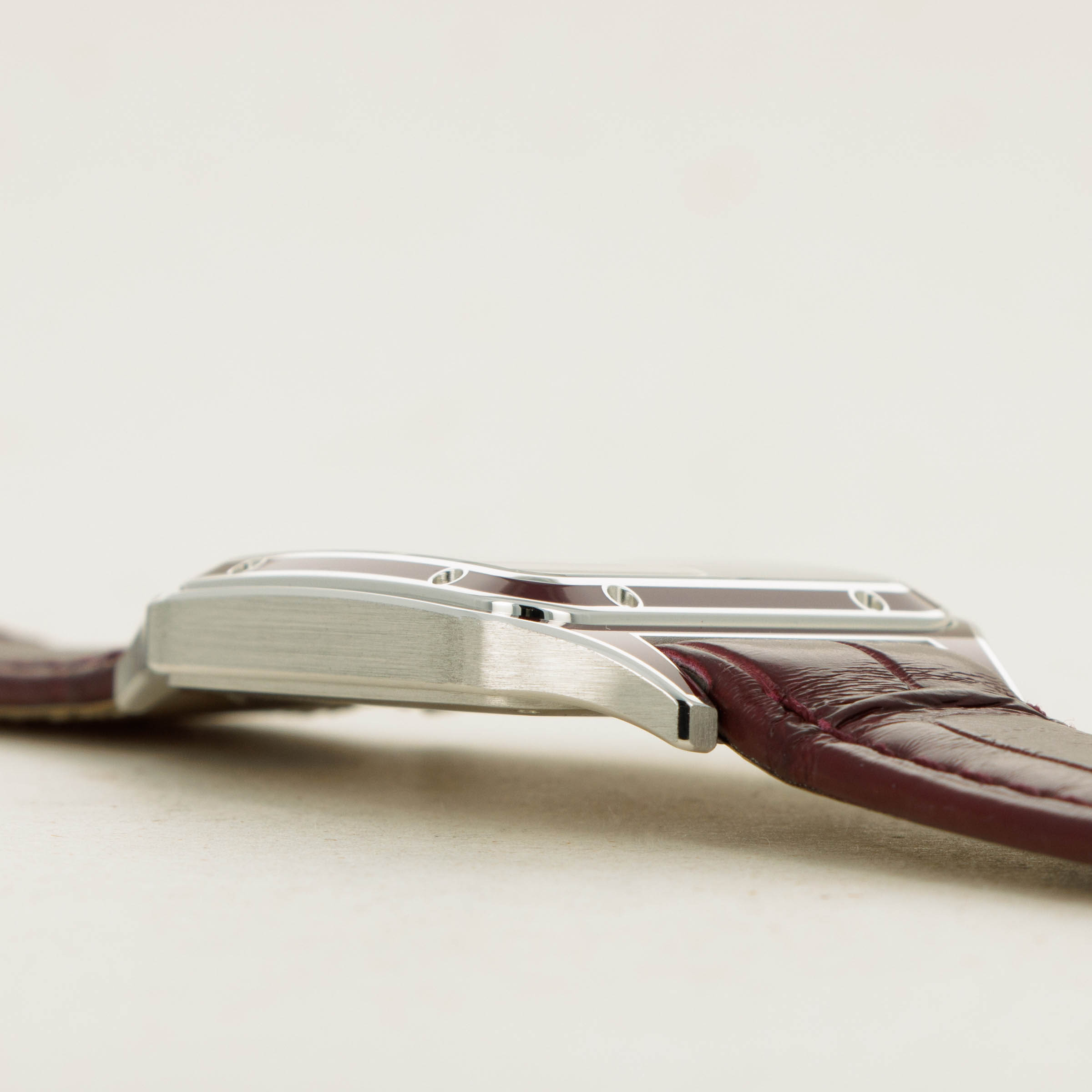 グランドセール 漫画 Cartier Santos Dumont Burgundy Lacquered Platinum CRWGSA0053 下着・アンダーウェア