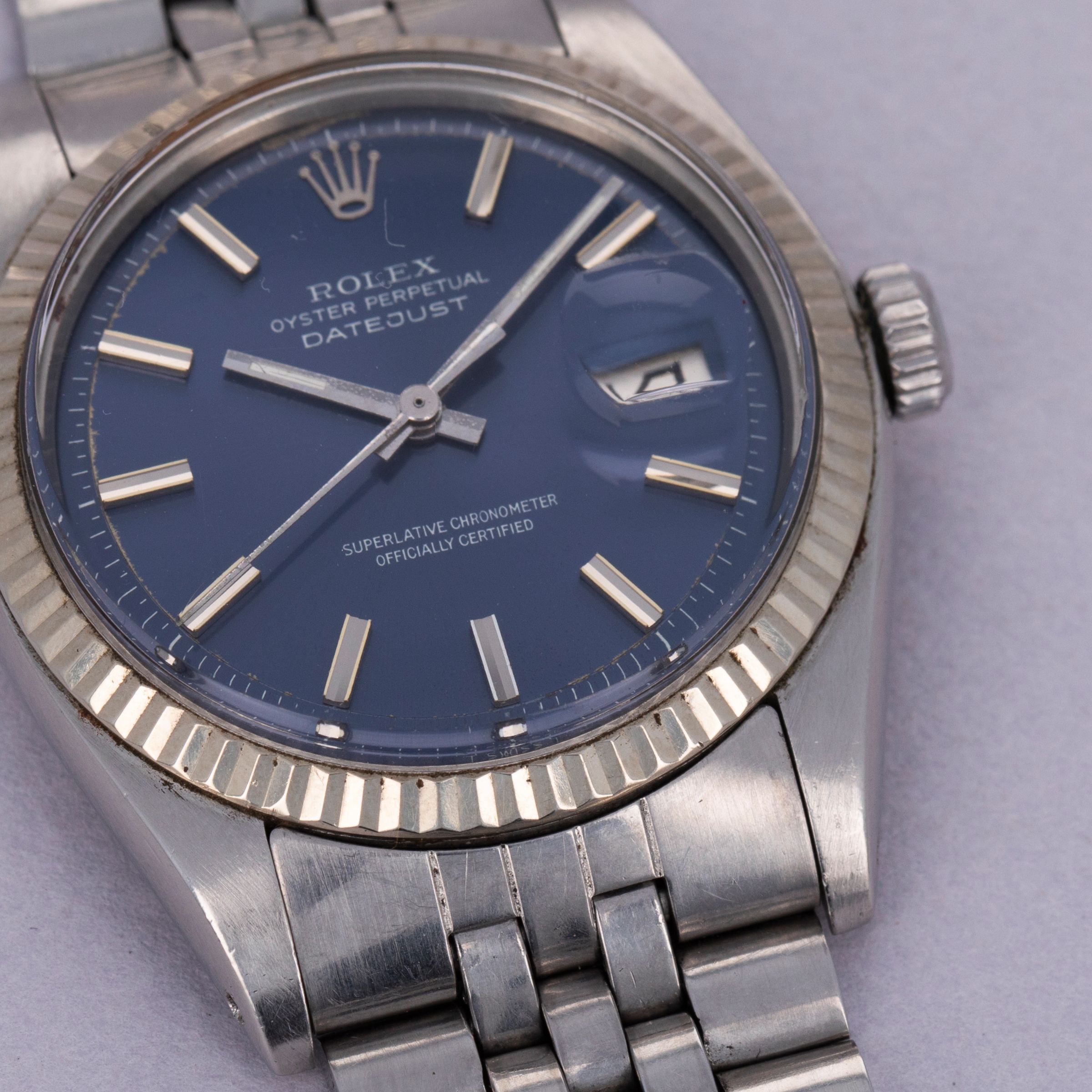 Rolex Datejust 1601 Blue Dial | Auctions | Loupe This