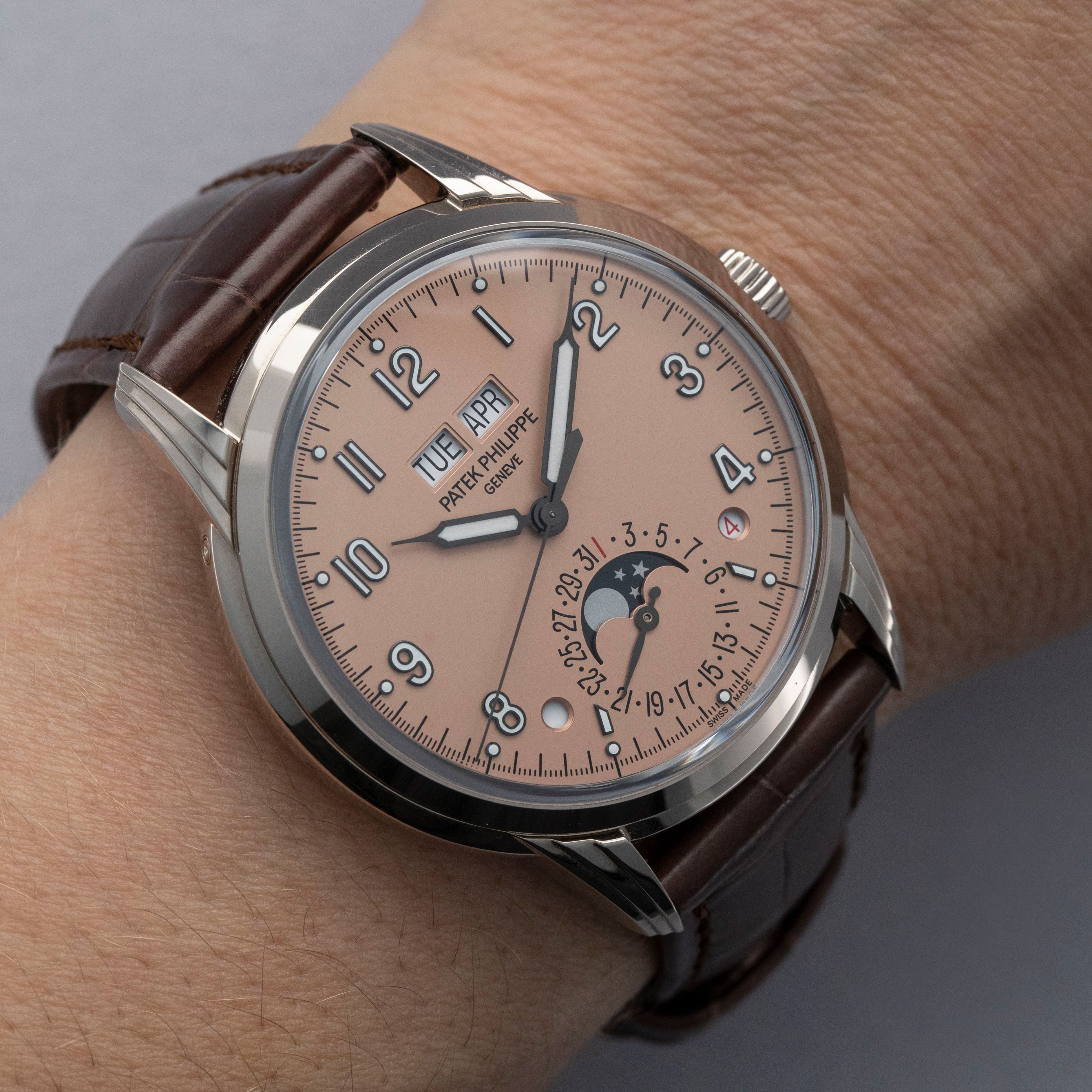 Patek Philippe Perpetual Calendar 5320G Salmon Dial 18k WG