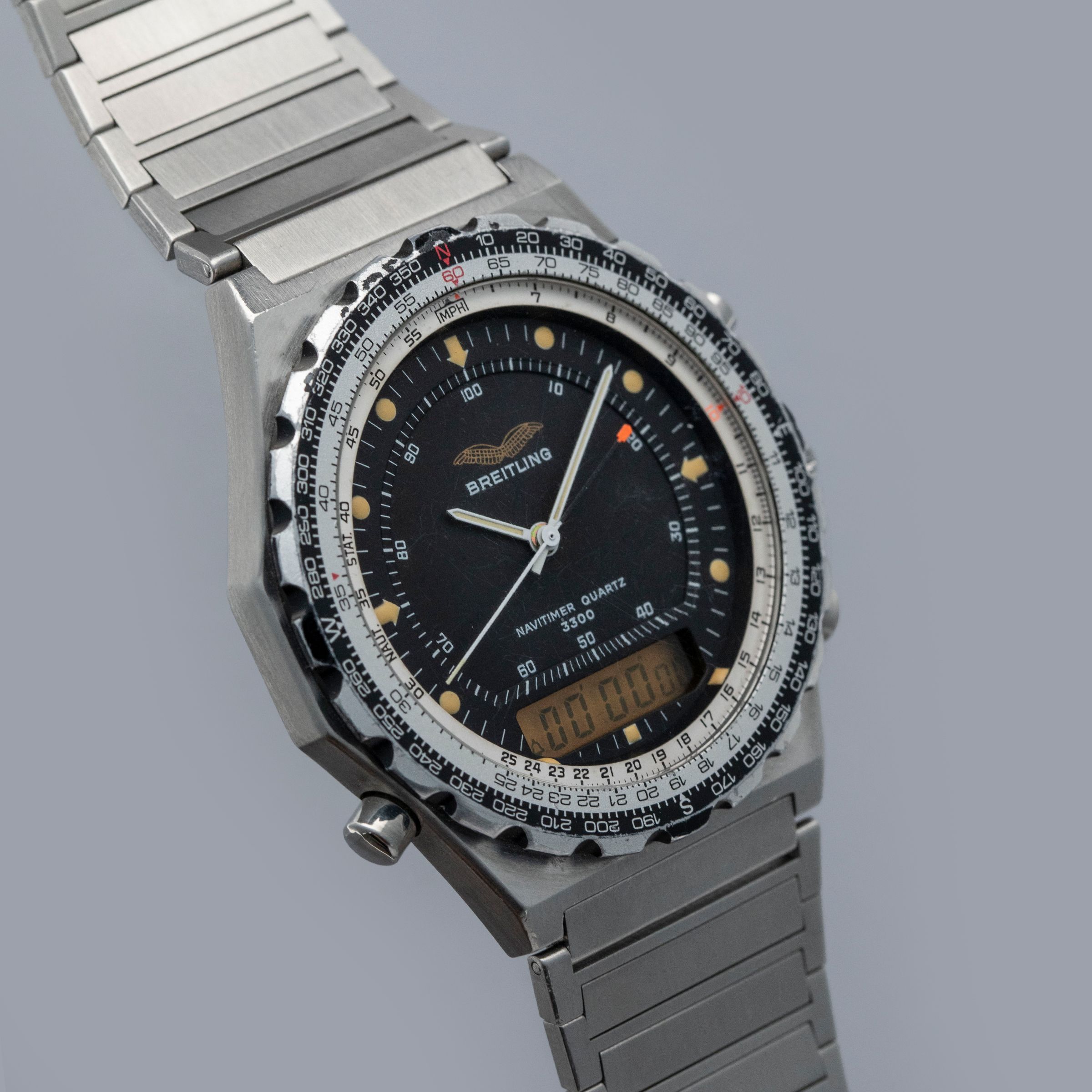 未使用 BREITLING 純正 ベルト 3300 FEET/1000M BREITLING NAVITIMER QUARTZ 3300 JUPITER PILOT Box and Booklets for