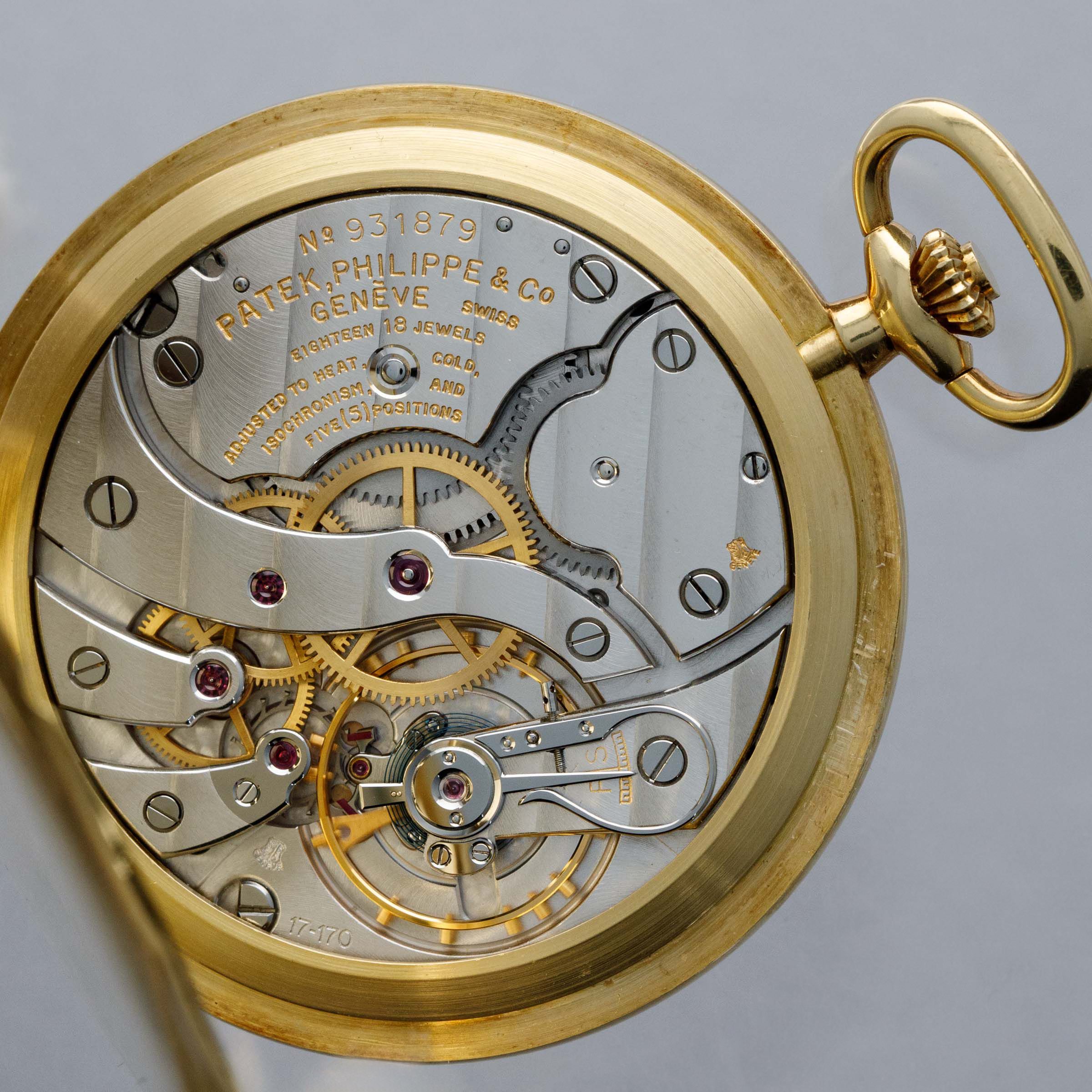 Patek Philippe Hunting Case Pocket Watch 865J 18k YG | Auctions