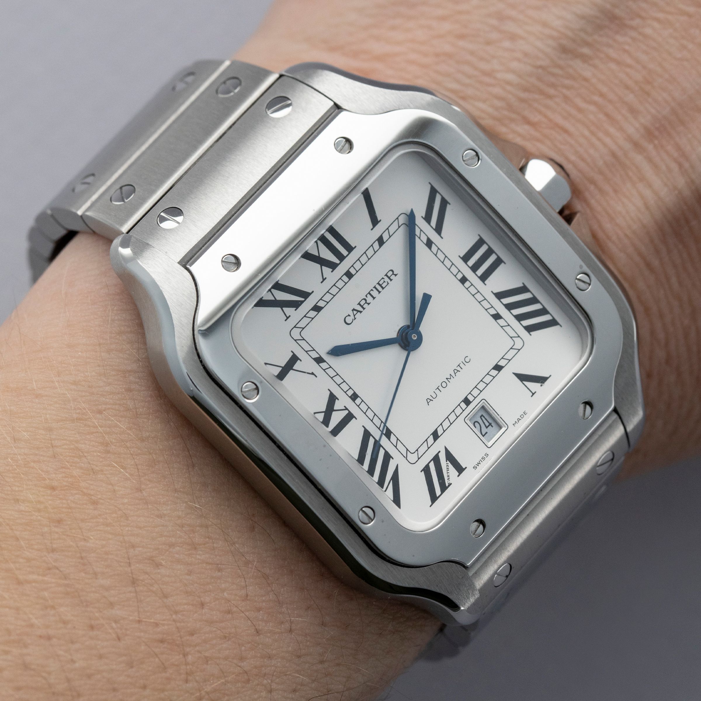 Cartier Santos de Cartier 4072 Stainless Steel with Bracelet