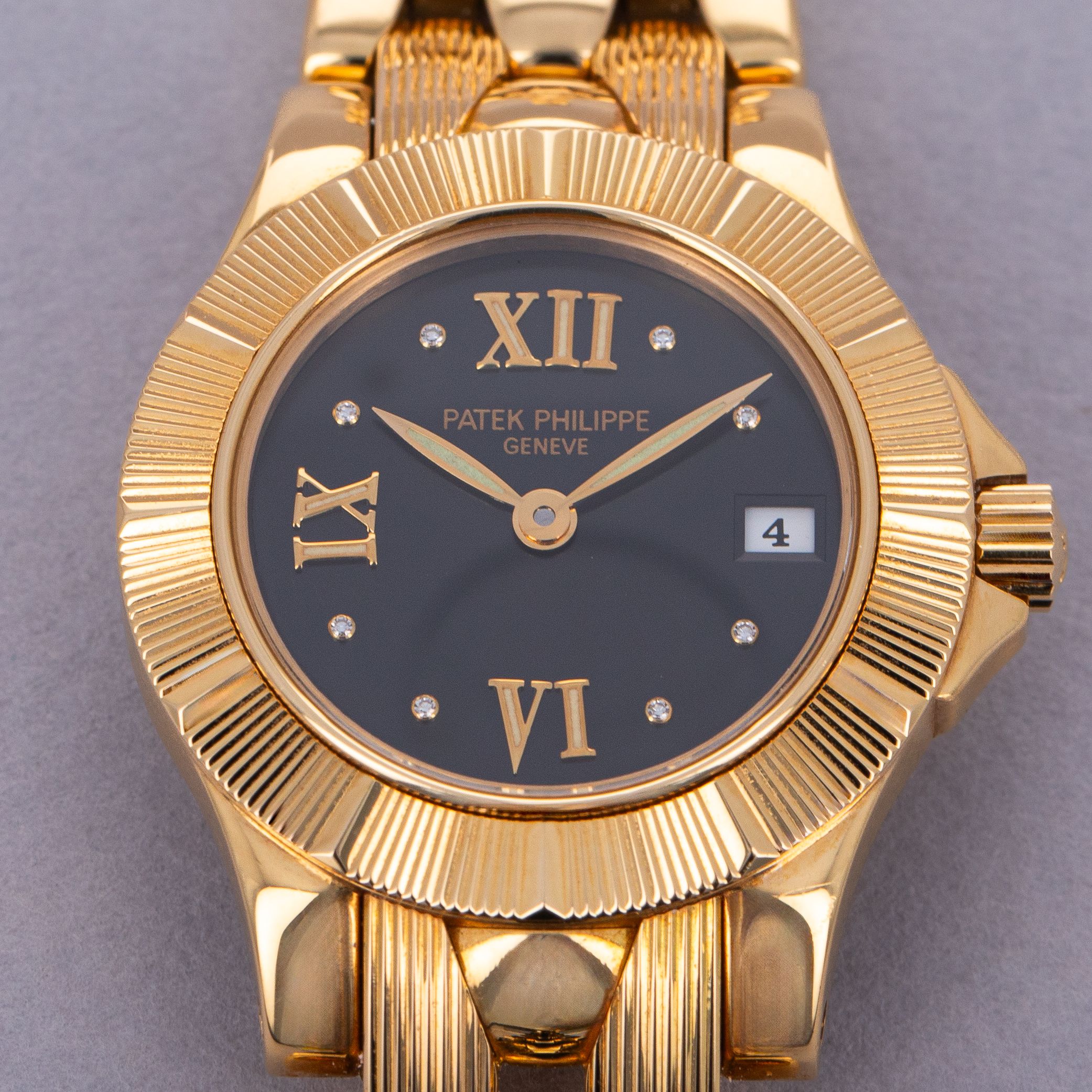 Patek Philippe Neptune 4881/1J Quartz Black Diamond Dial 18k YG