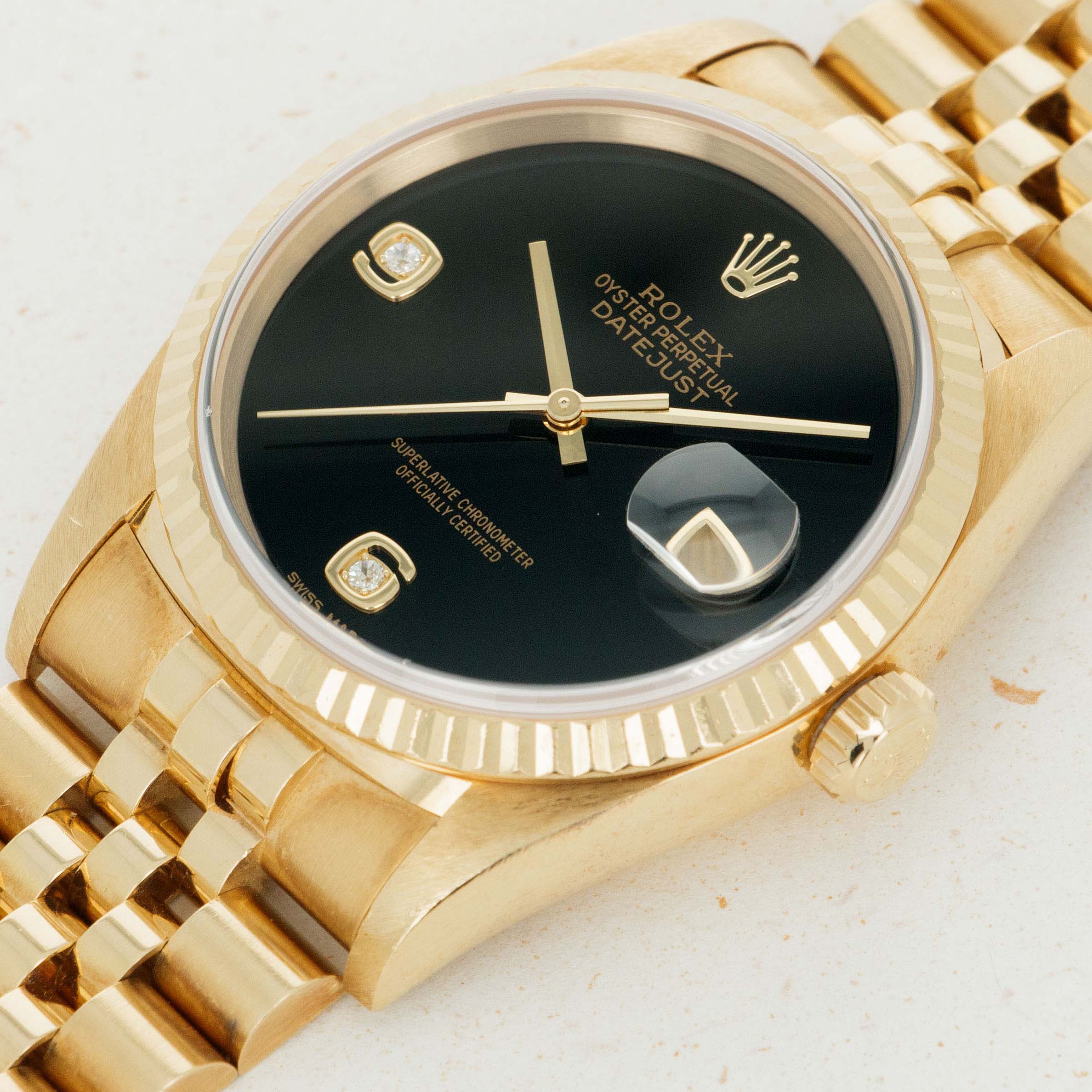 Rolex datejust black online onyx dial