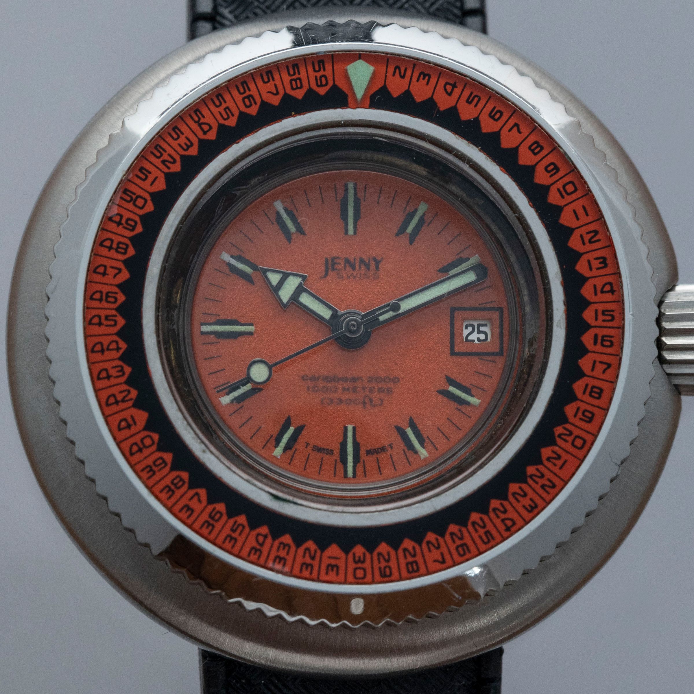 Jenny Caribbean 2000 Dive Watch 5292/68 Orange Bakelite | Auctions