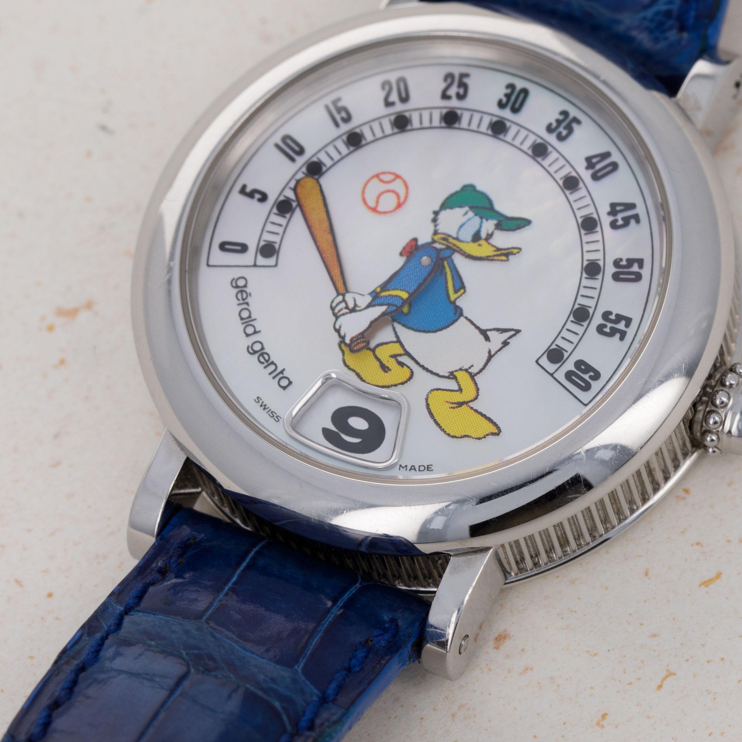 Gerald Genta Retro G3612 Donald Duck Baseball MOP Dial Steel