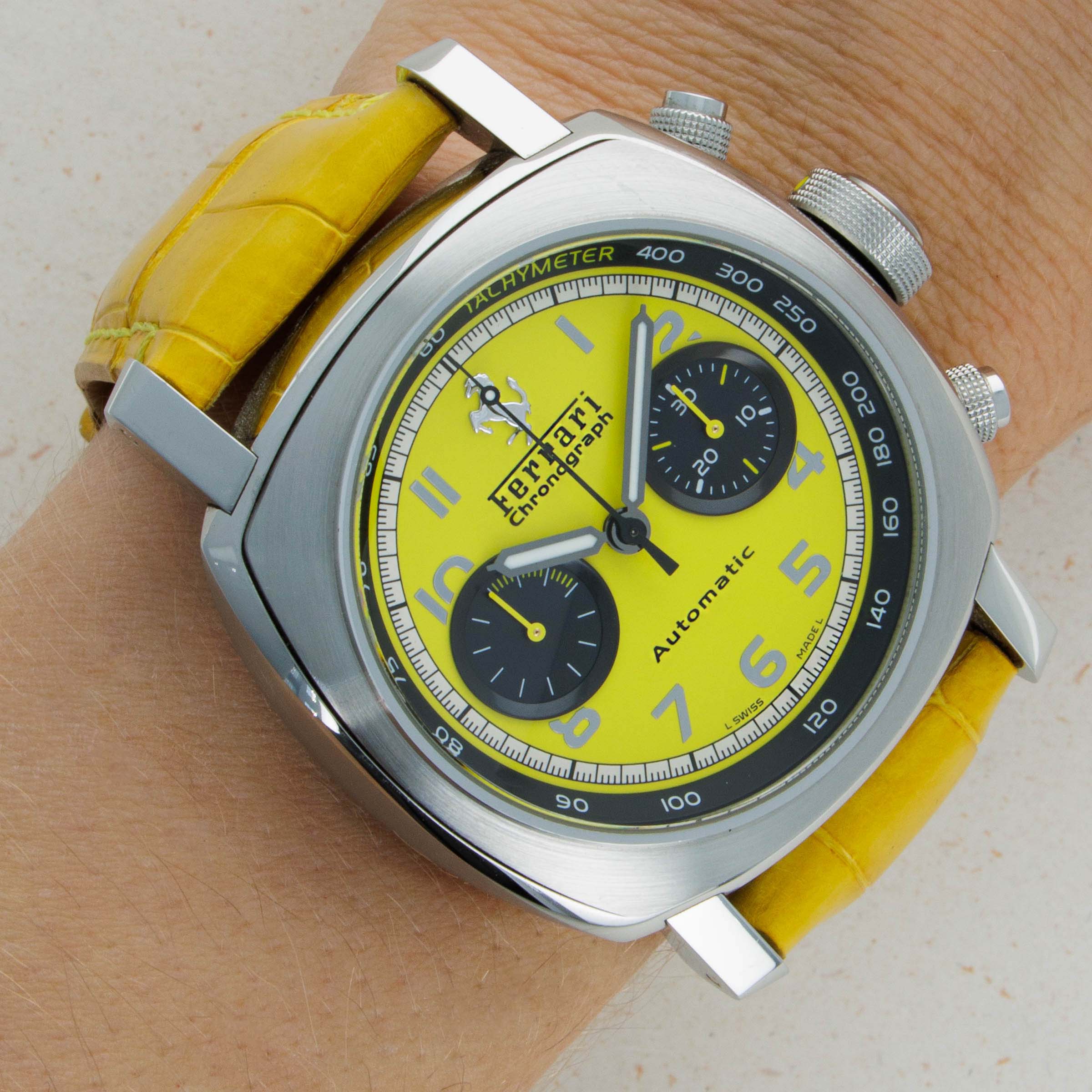 Ferrari watch yellow on sale dial