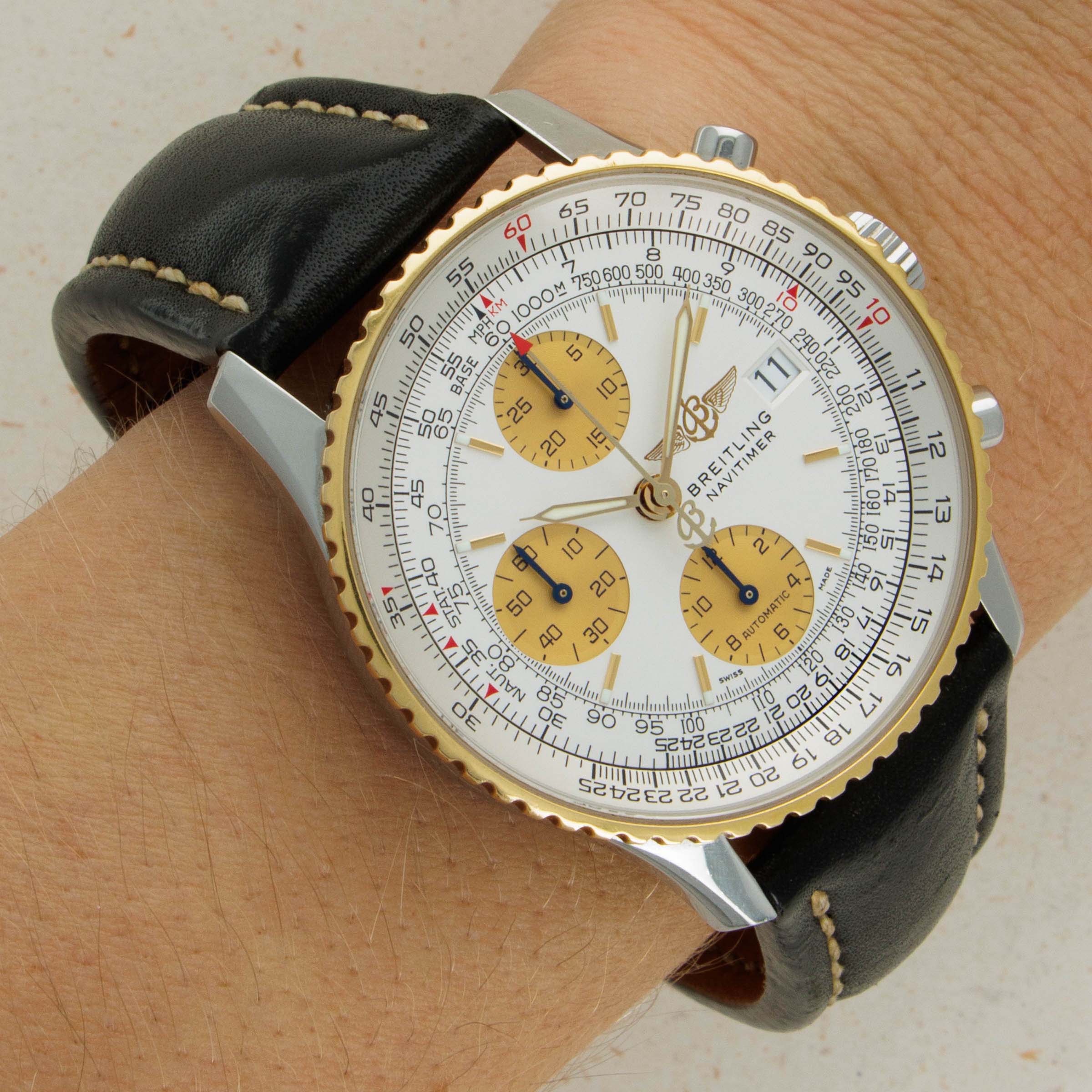 Breitling old clearance navitimer gold