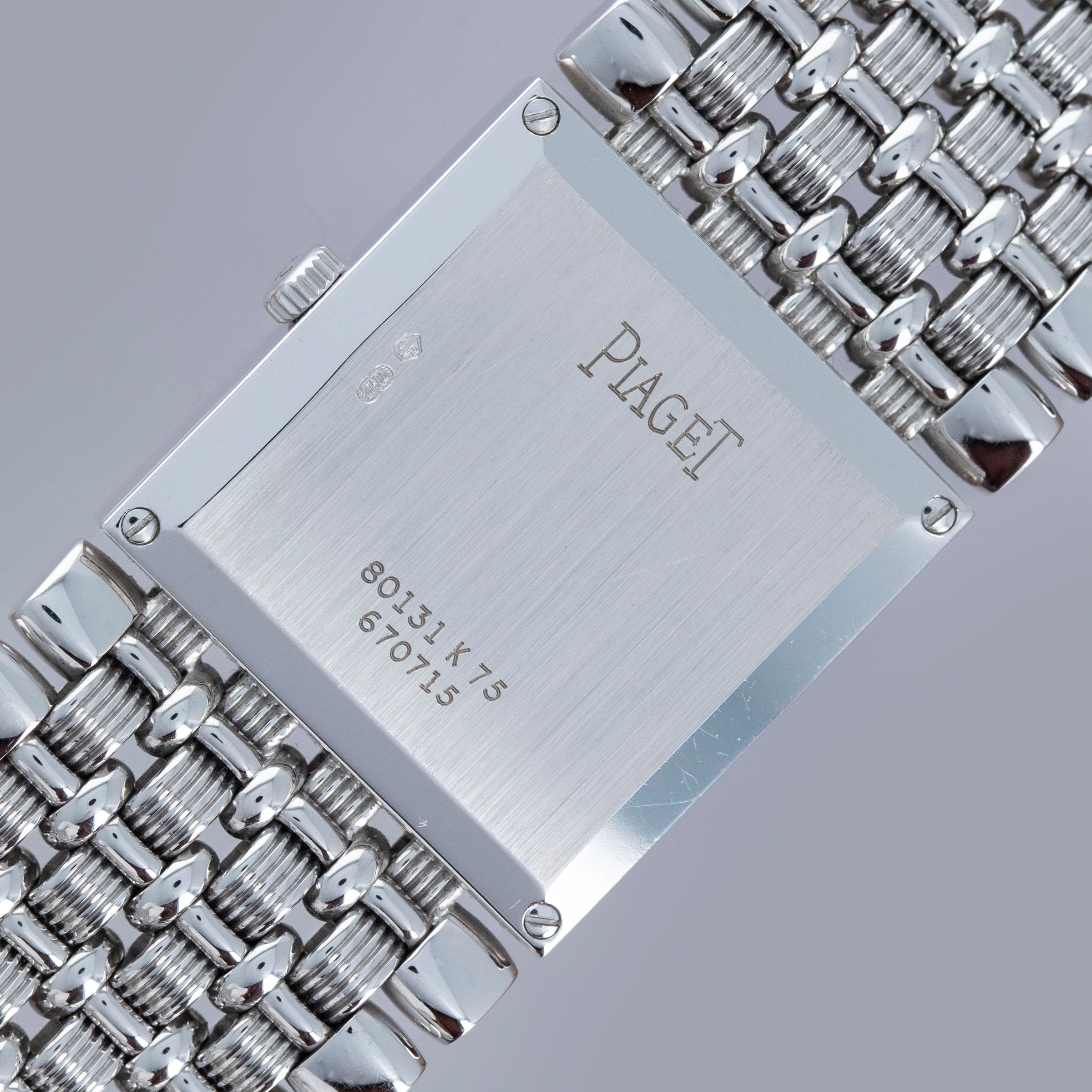 Piaget Integrated Bracelet 80131 Quartz MOP Diamond Dial 18k WG