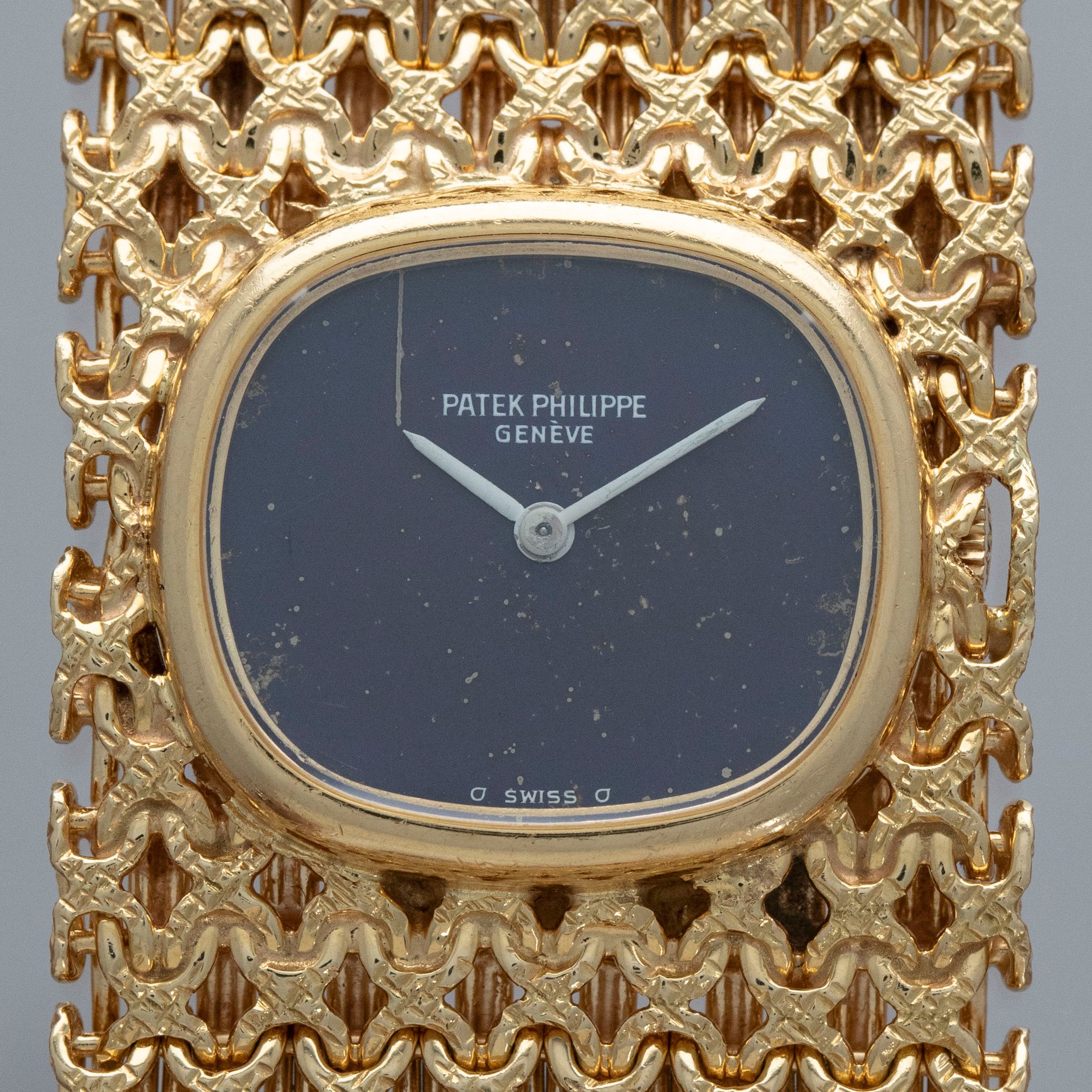 Patek Philippe Ladies Ellipse 4151/1J Integrated Bracelet Blue