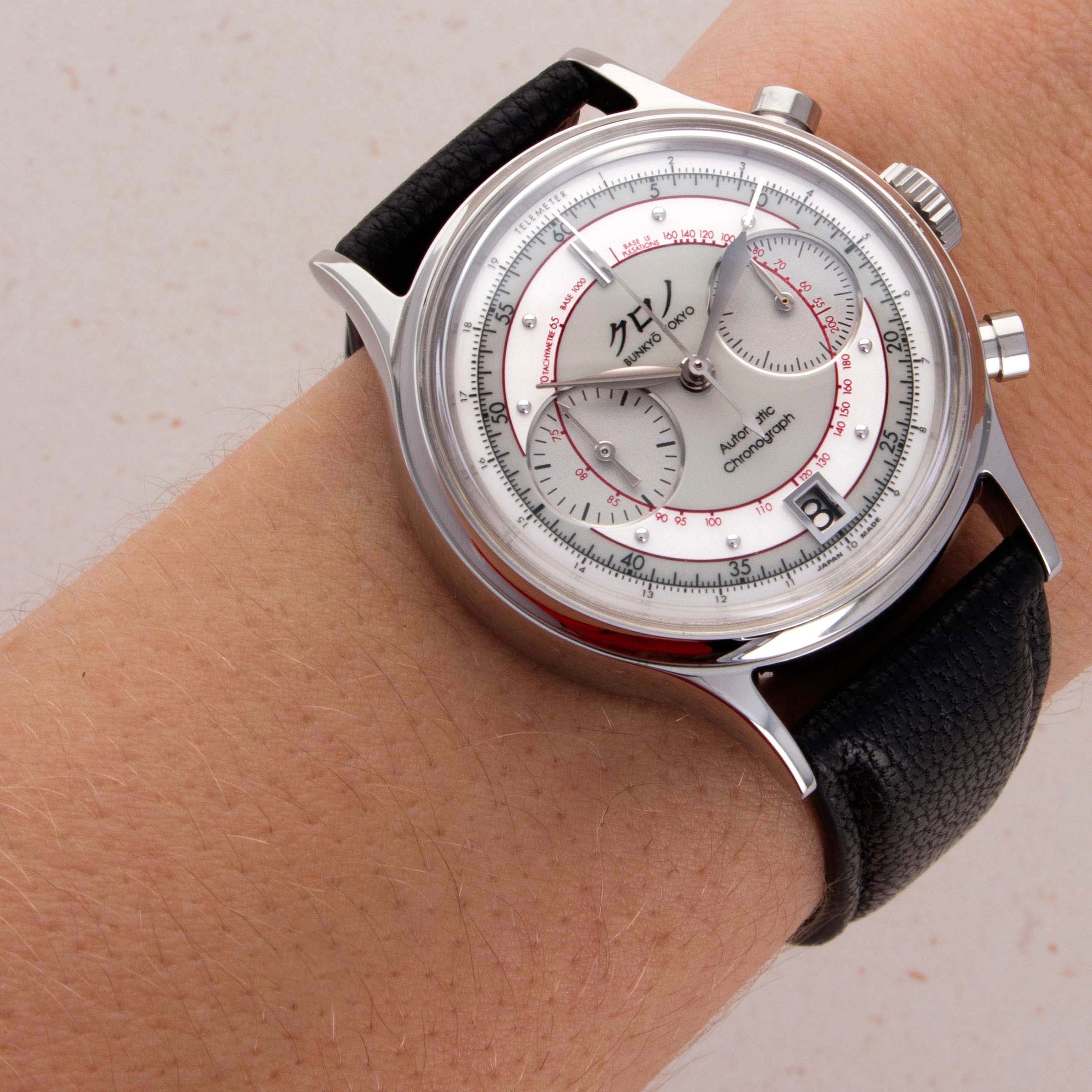 クオリア Kurono Tokyo Chronograph II Shiro | Auctions | Loupe This