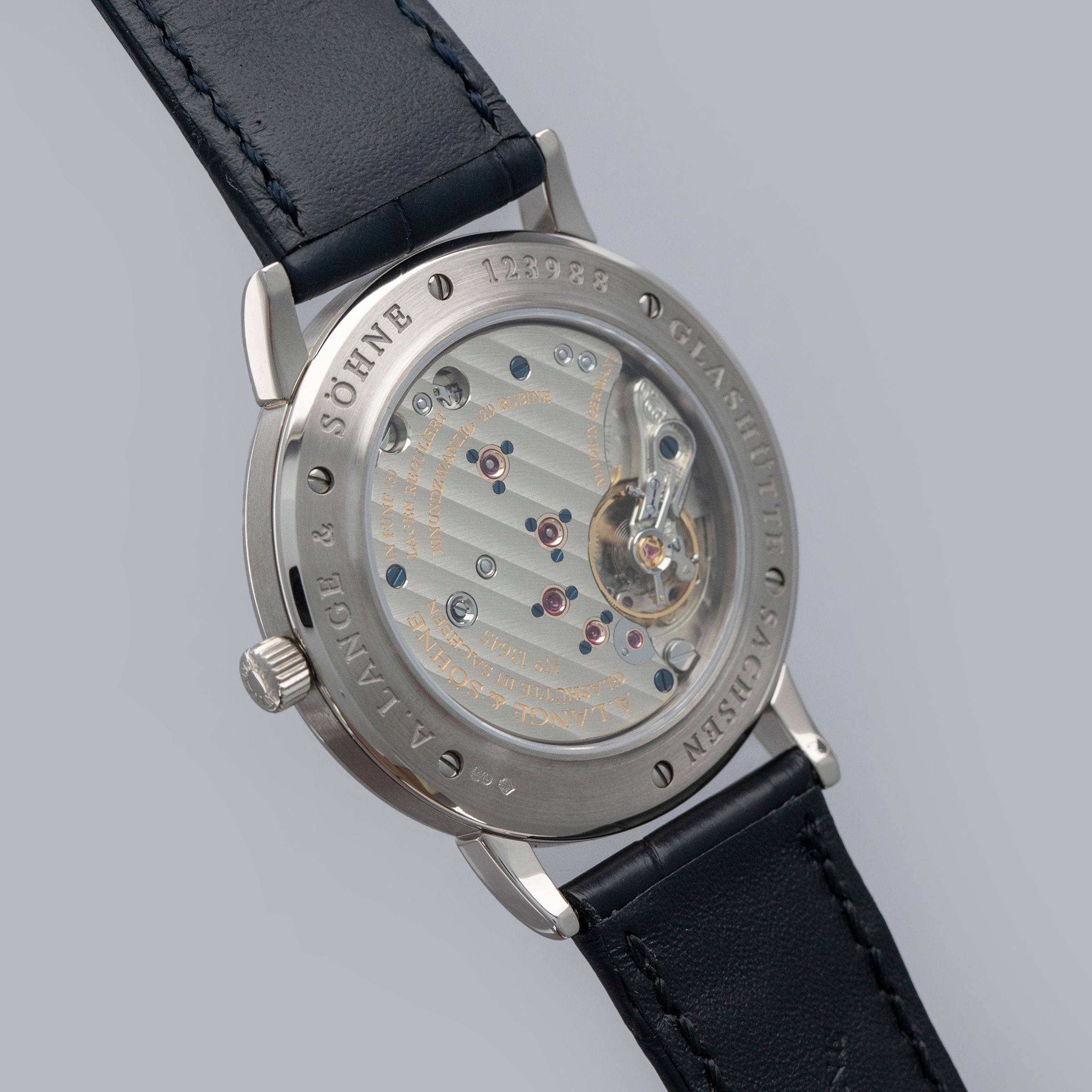 A. Lange & Sohne 1815 206.027 Blue Dial 18k WG | Auctions | Loupe This