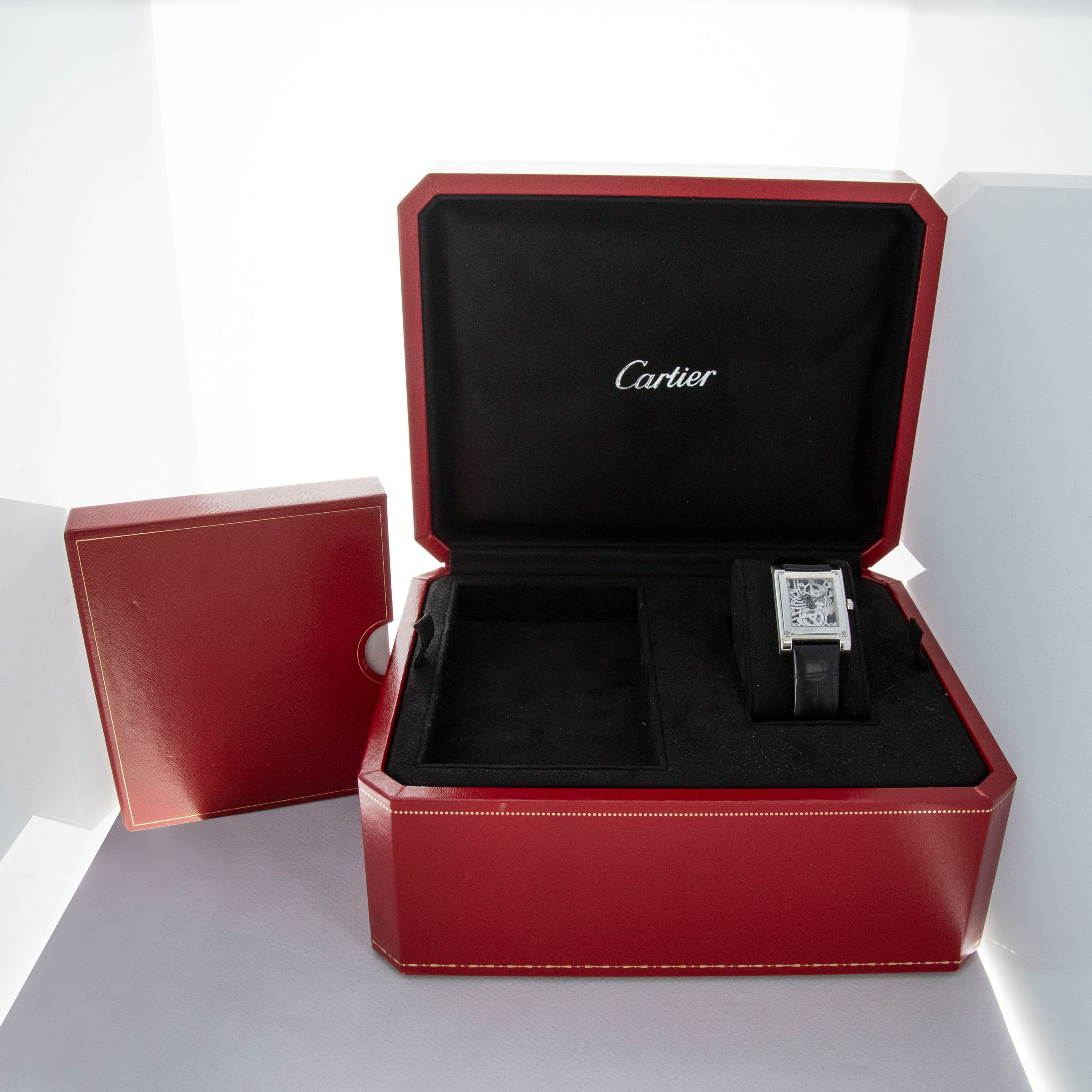 Cartier CPCP Tank a Vis Squelette 2772 Platinum | Auctions | Loupe