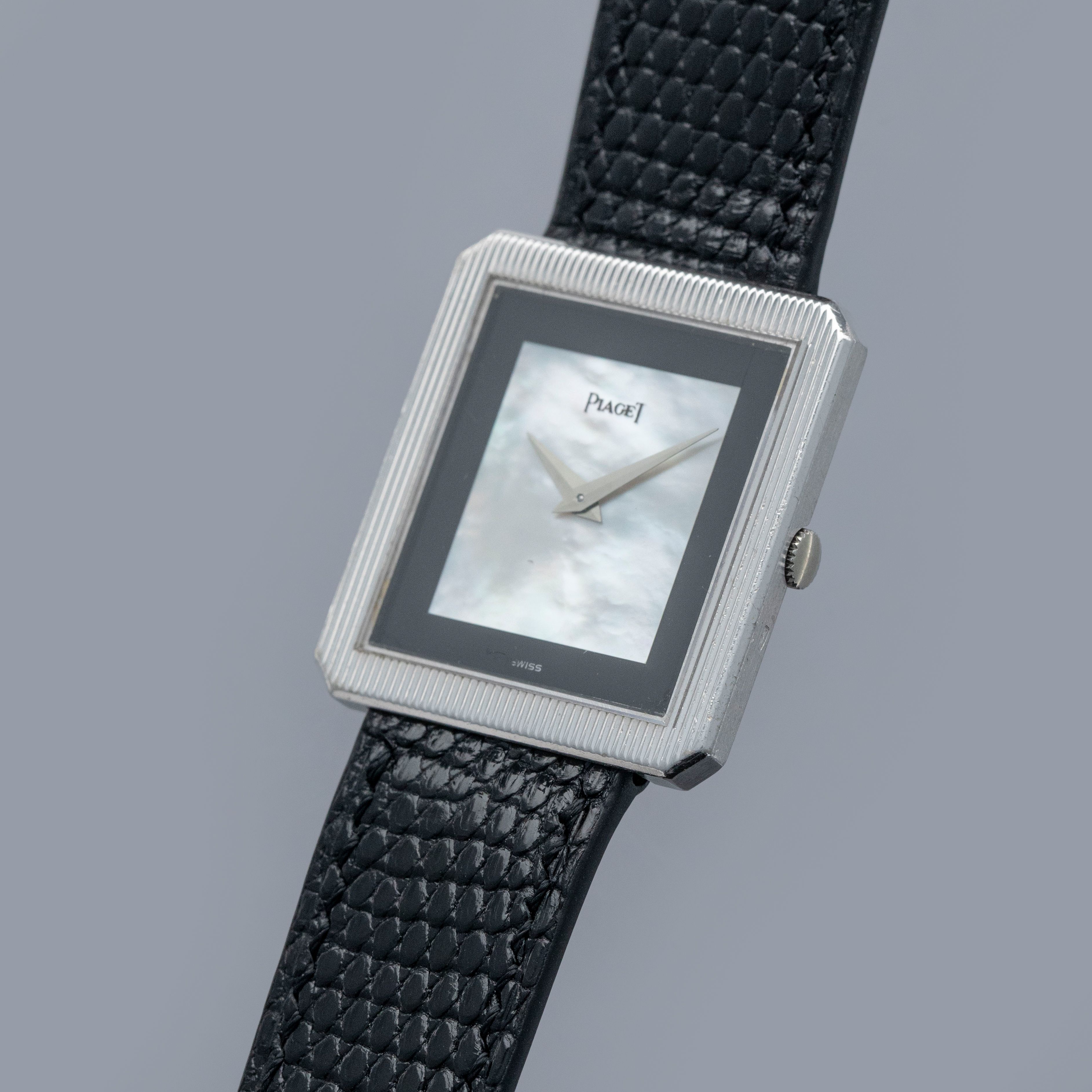 Piaget Protocole 9154 Mother of Pearl and Onyx Dial 18k WG