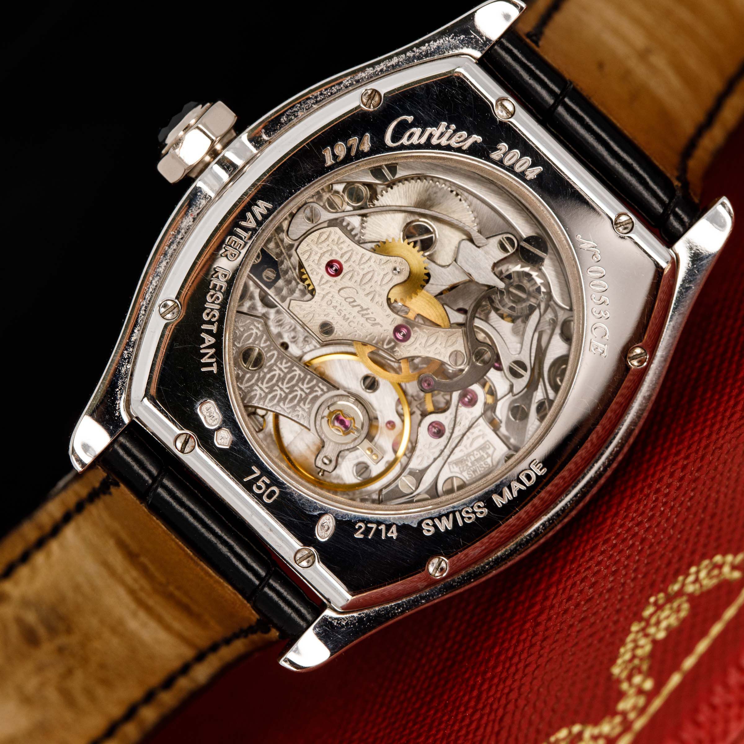 CARTIER CPCP TORTUE XL MONOPOUSSOIR CHRONOGRAPH 2714 18k WG