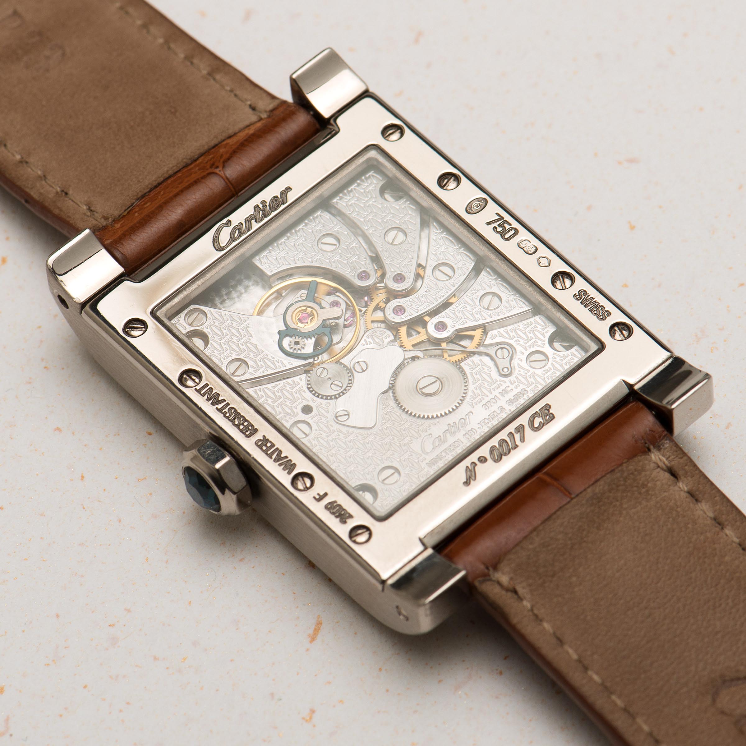 Cartier Tank À Vis CPCP White Gold | Auctions | Loupe This