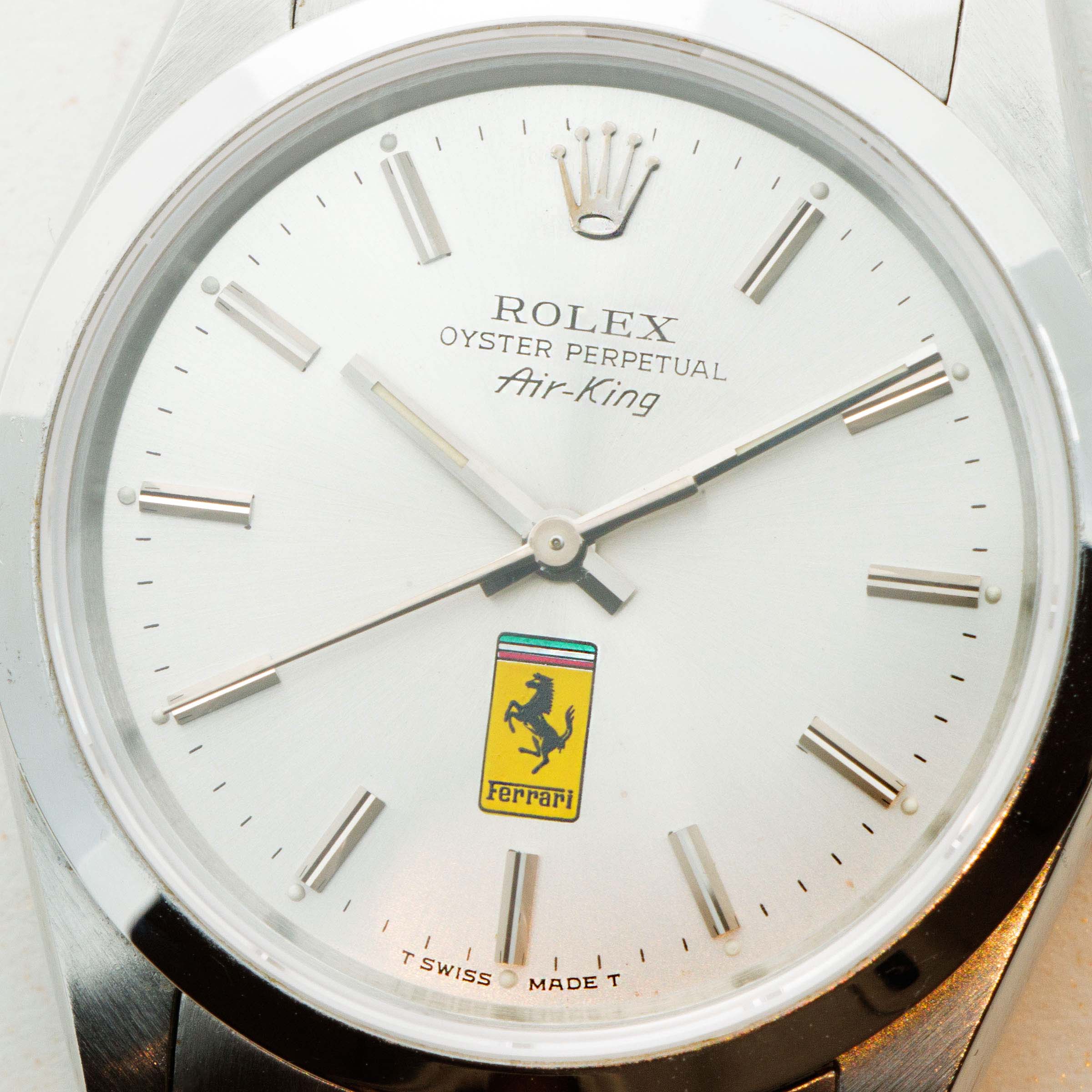 Rolex Air King 14000 Aftermarket Ferrari Logo Dial Auctions