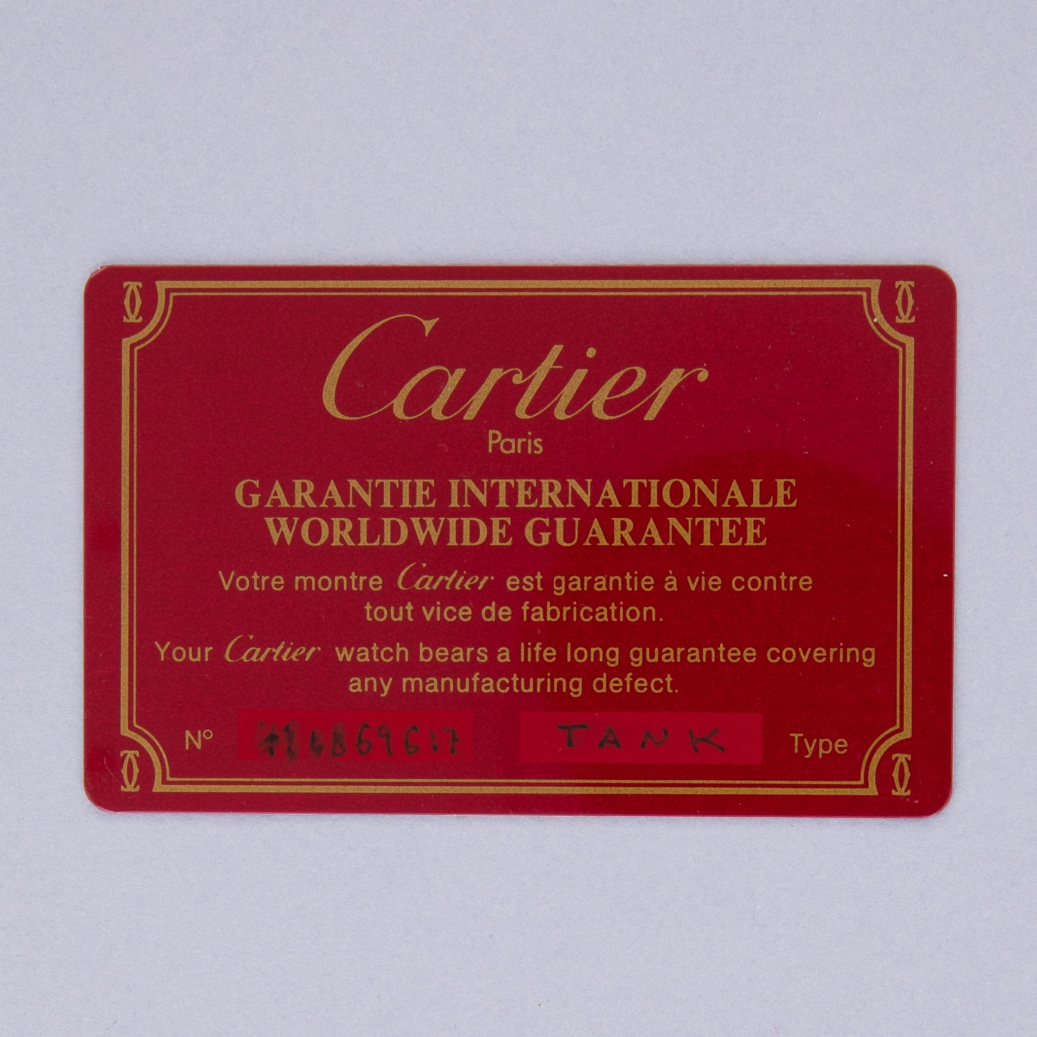 Cartier Tank Louis 78086 Paris Dial Box and Papers 18ky YG