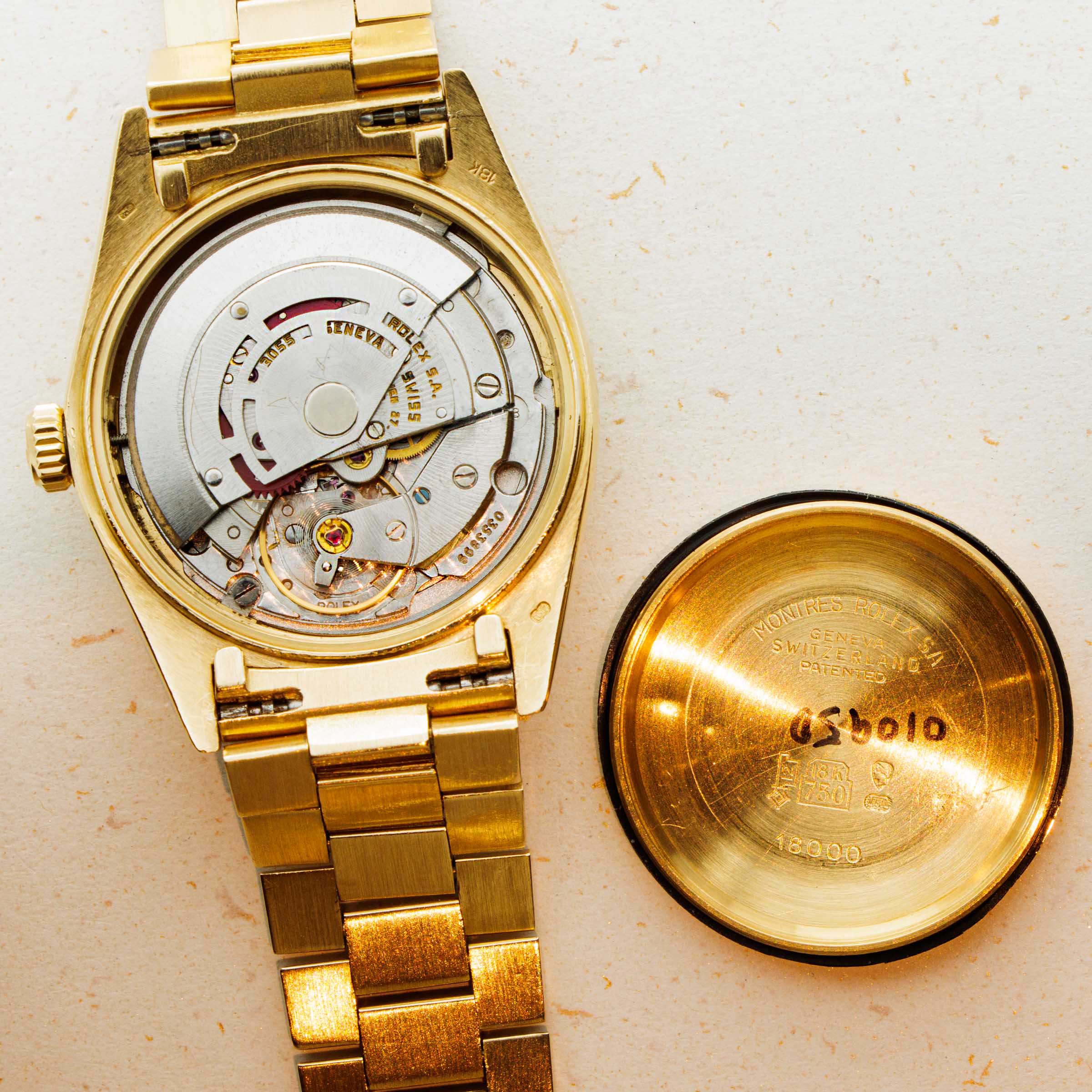 Rolex Day-Date 18078 Burl Wood Dial Bark Finish | Auctions