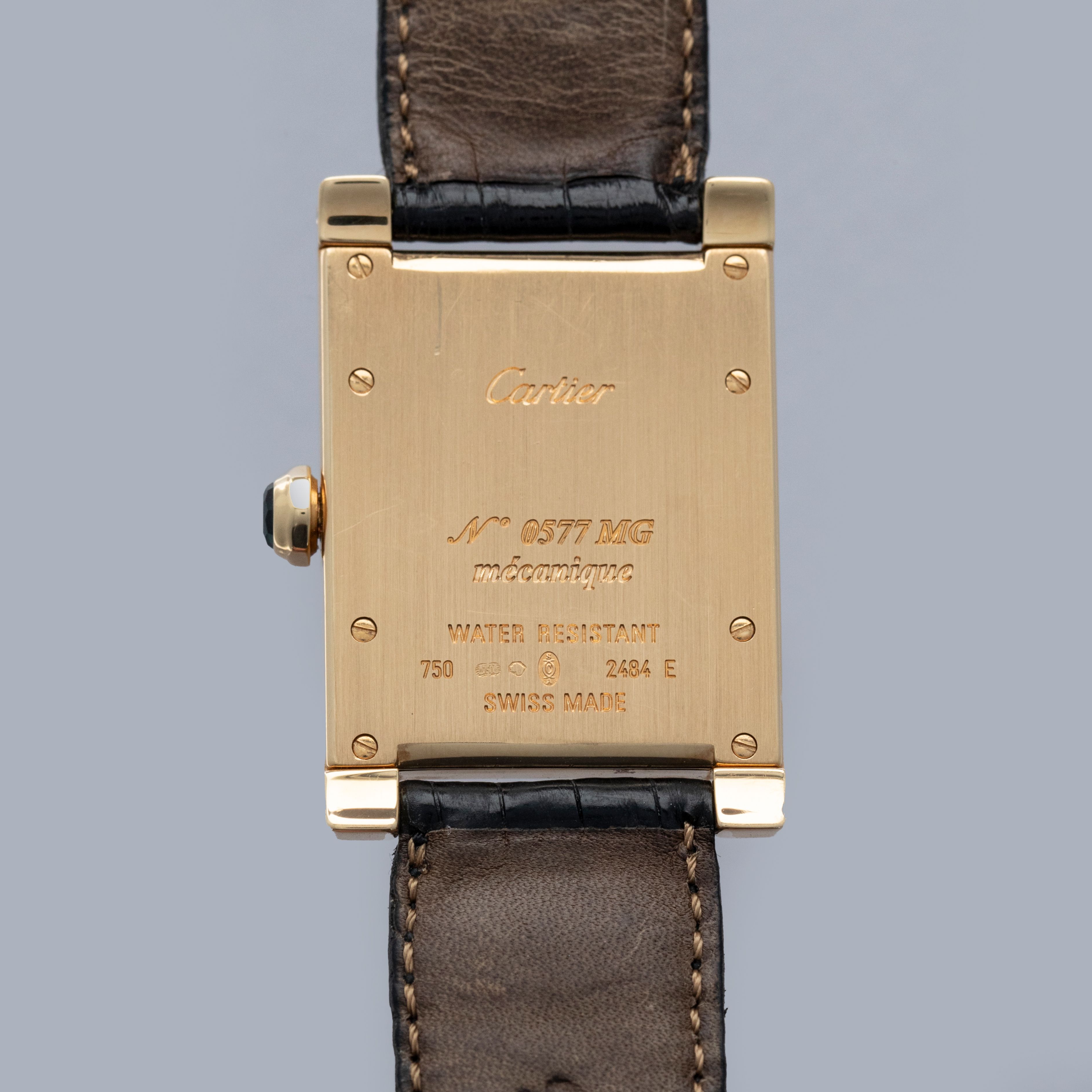 Cartier CPCP Tank A Vis 2484 18k YG | Auctions | Loupe This
