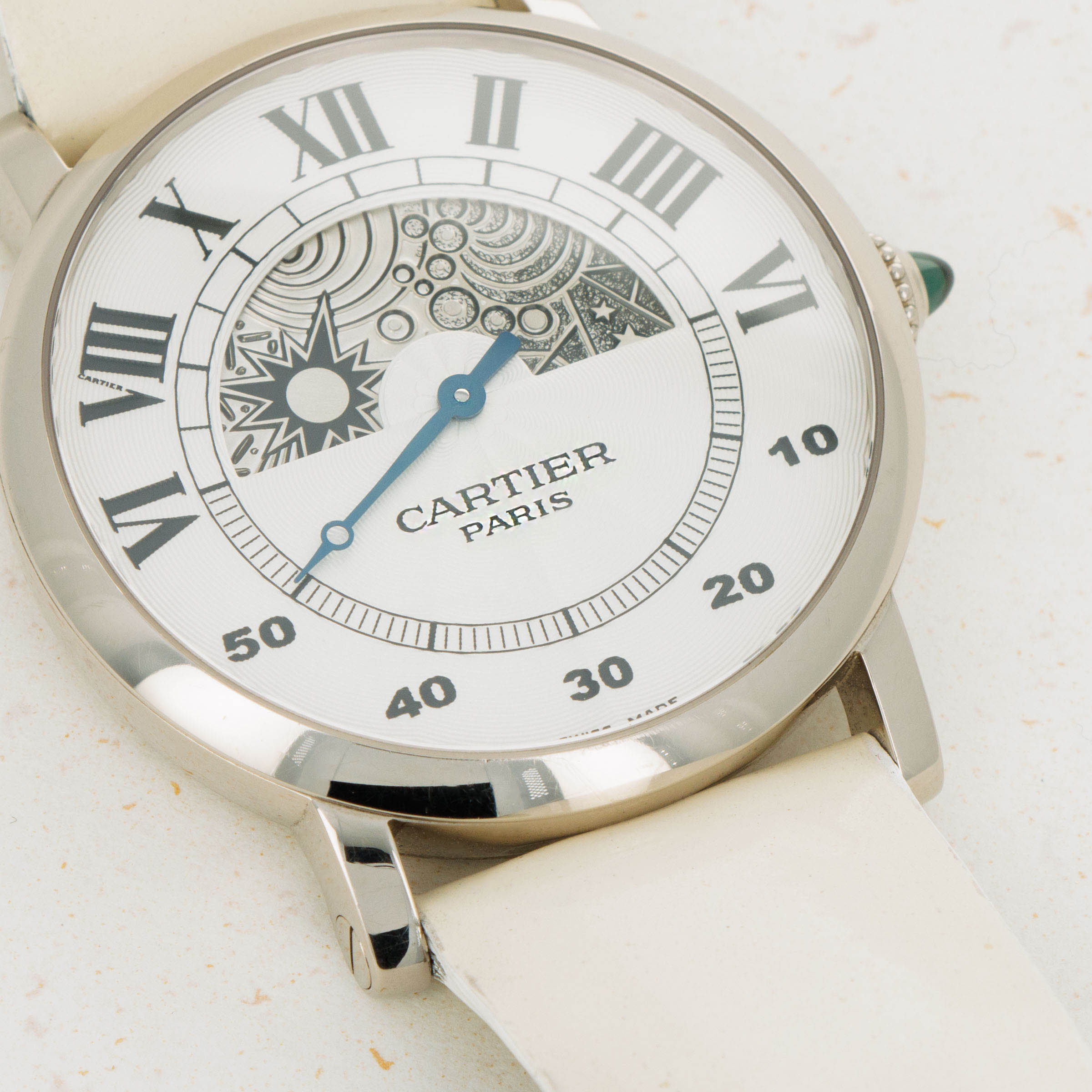 Cartier Rotonde de Cartier Jour et Nuit CPCP 28731 White Gold