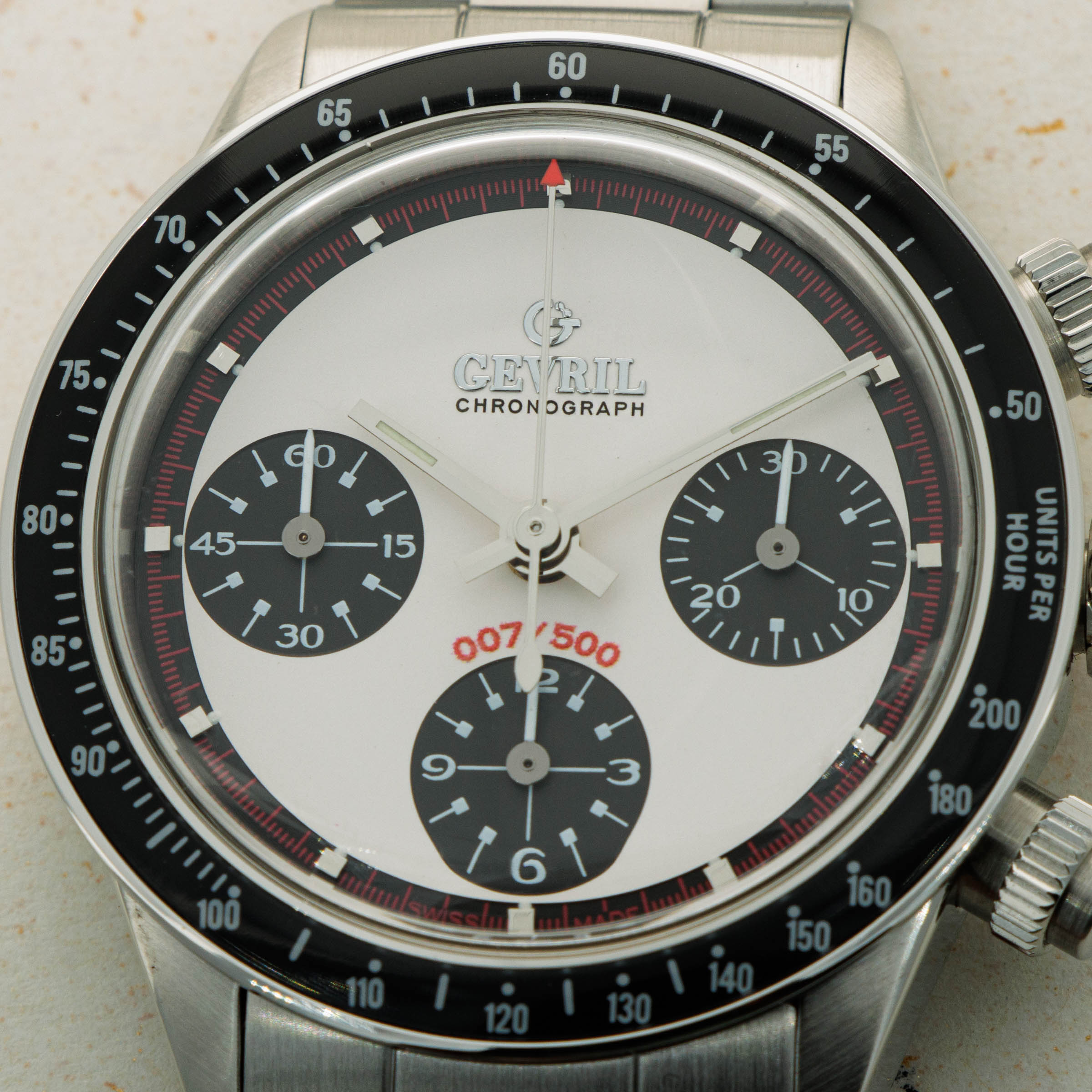 Gevril Tribeca Paul Newman Inspired Chronograph Stainless Steel Auctions Loupe This