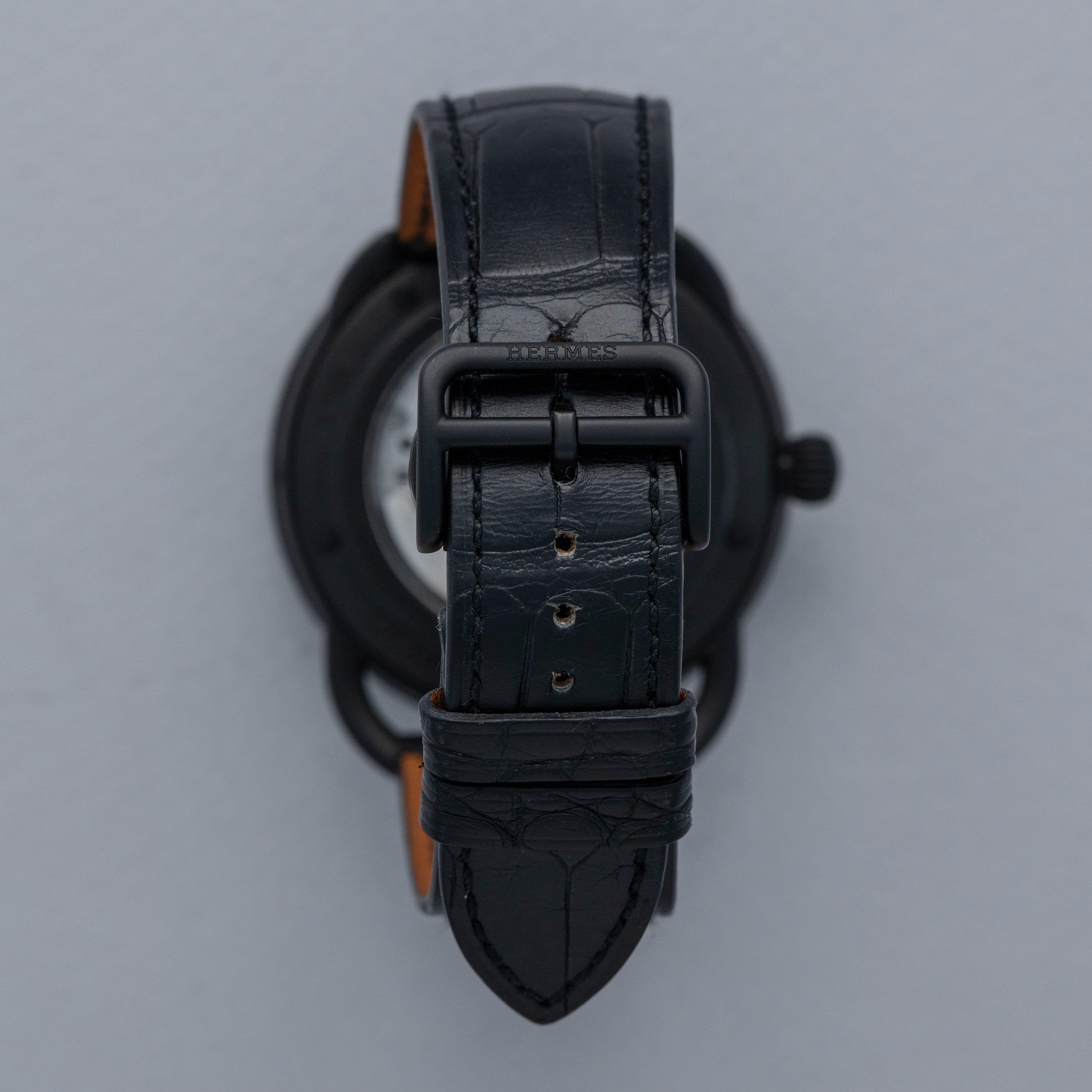 Hermes Arceau L'heure de la Lune W057134WW00 Black Jade Dial PVD