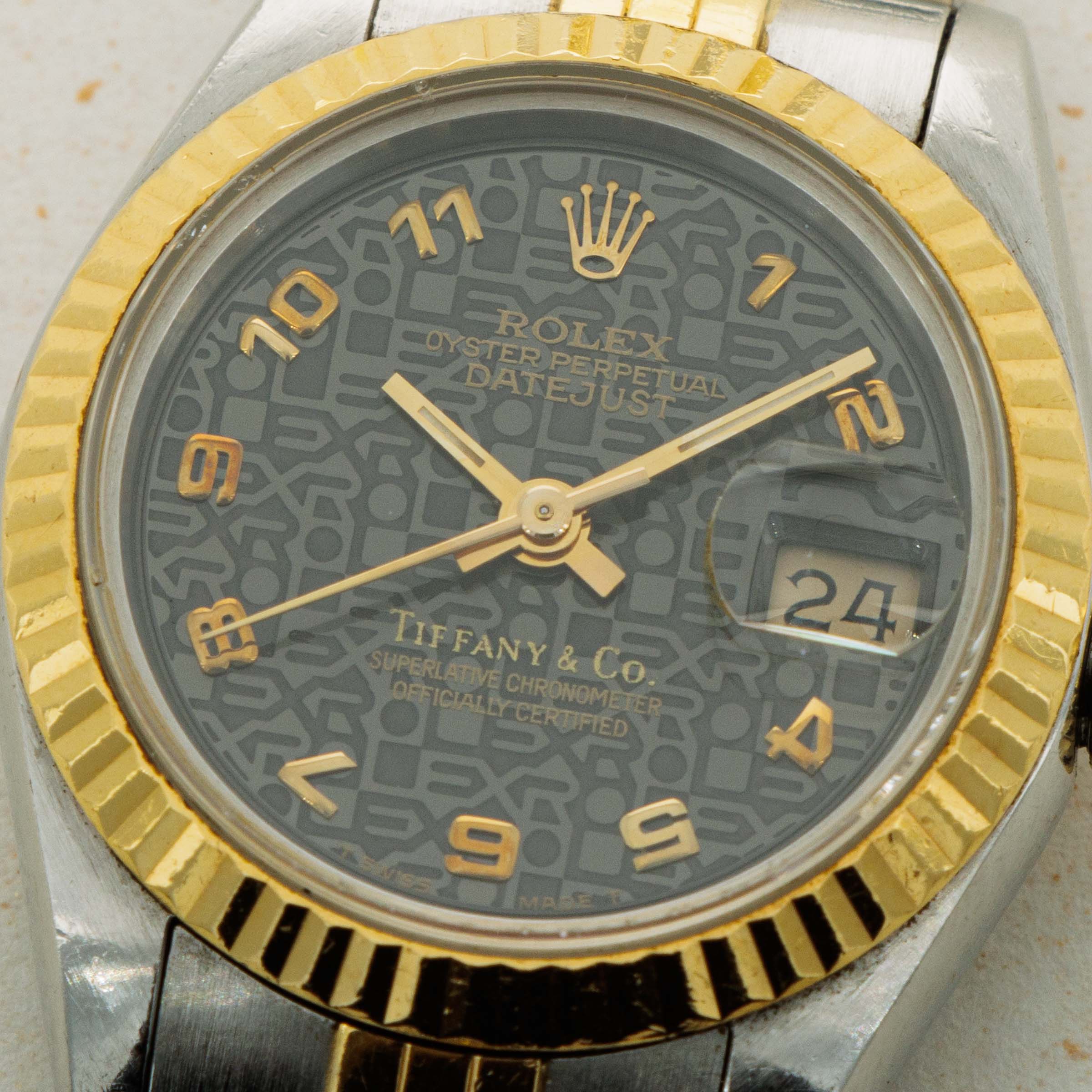 Rolex Datejust 69173 Two Tone Retailed by Tiffany & Co