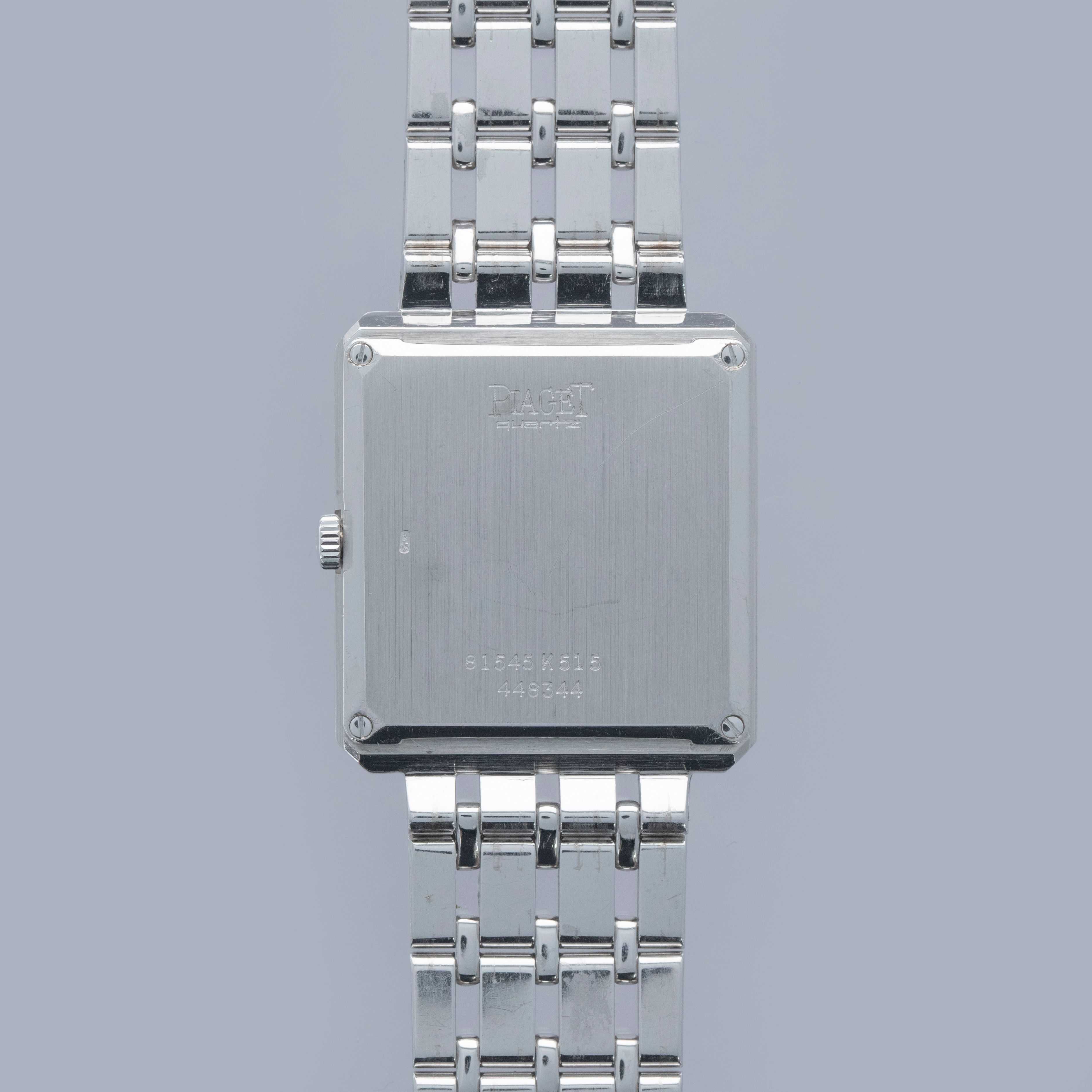 1984年 PIAGET ピアジェ YEAR PLATE 記念プレート箱・冊子付 Piaget Altiplano 81545 K515 Diamond Dial and Case 18k WG Box and