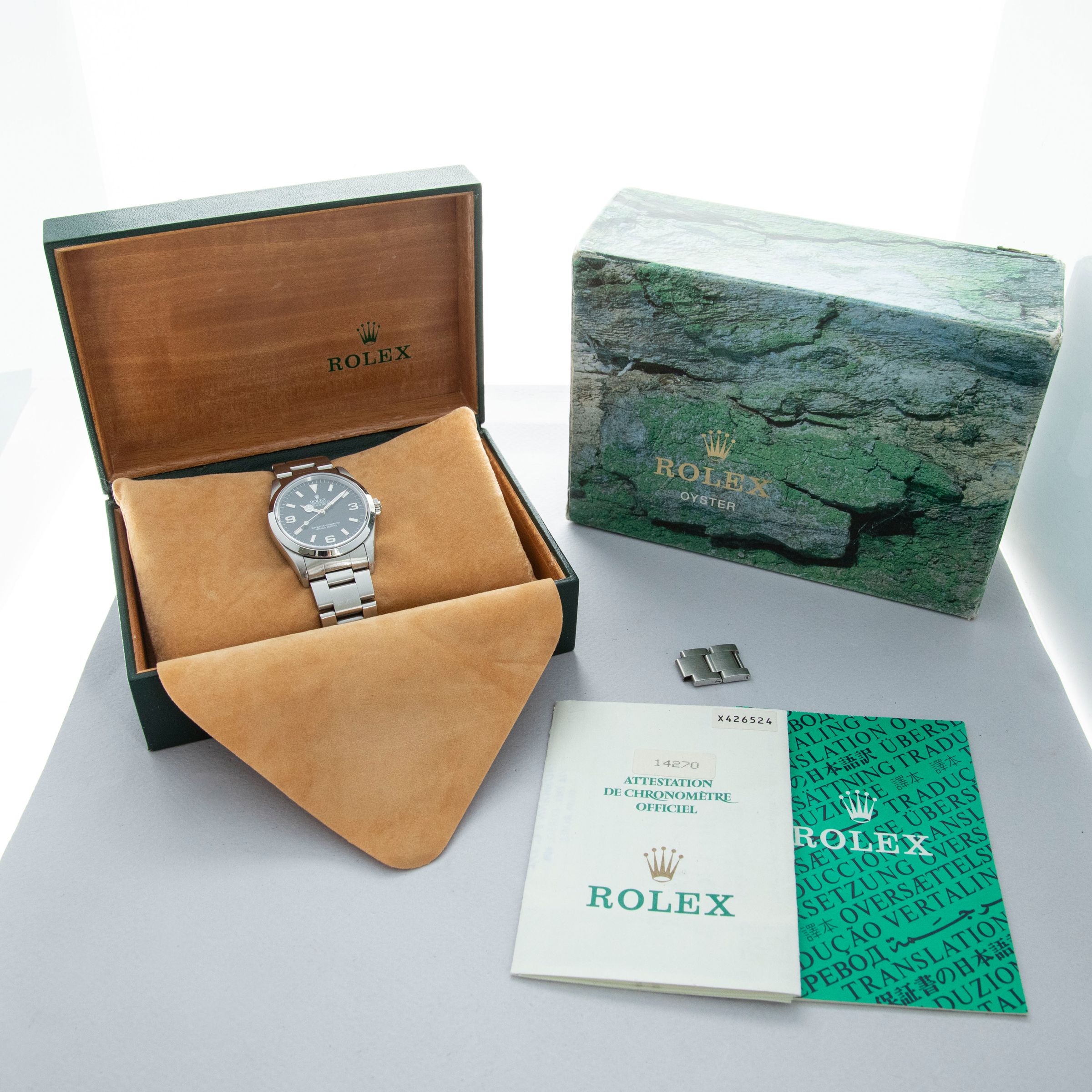 Rolex Explorer I 14270 Box and Papers | Auctions | Loupe This