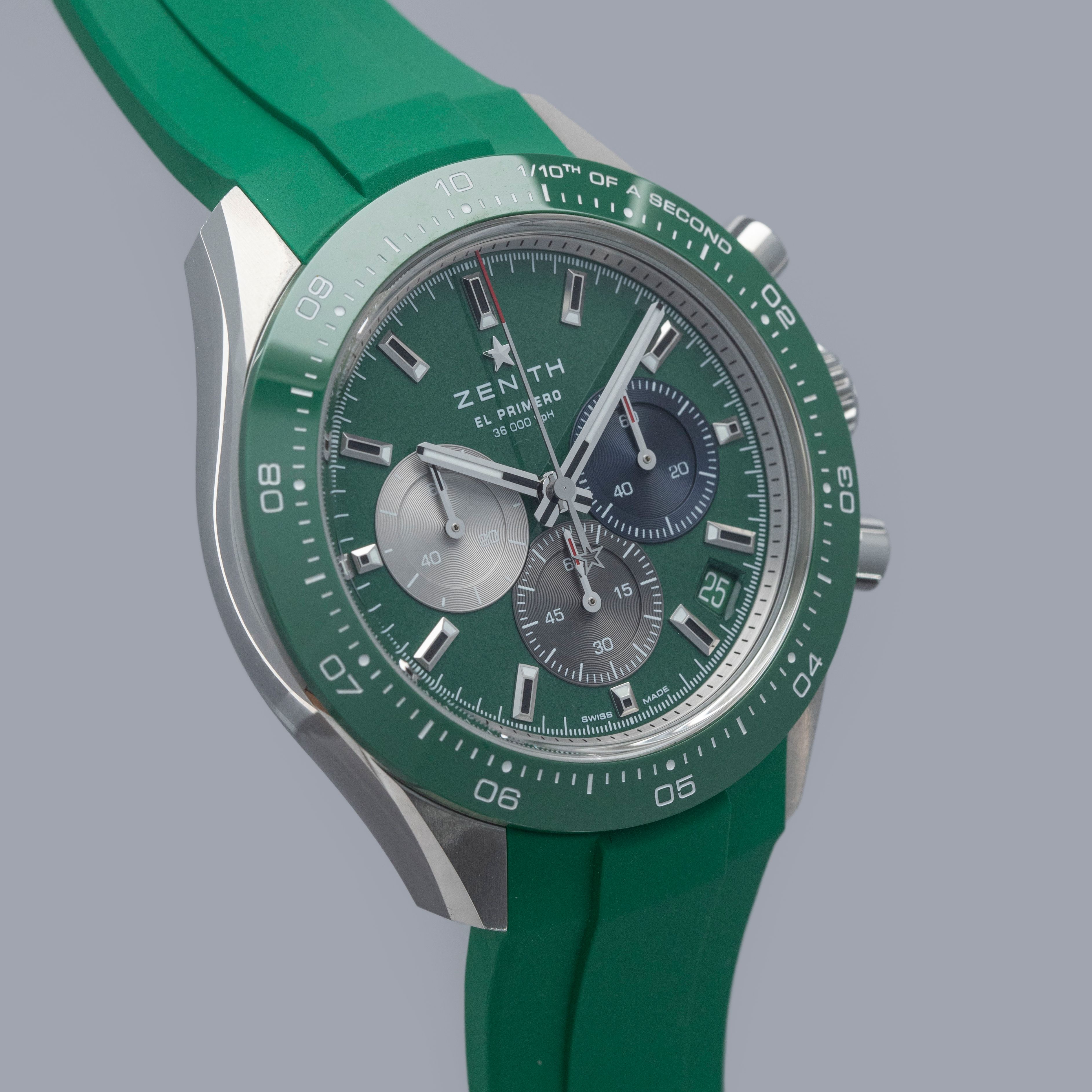 Zenith Chronomaster Sport 03.3119.3600/56.R952 Green Ceramic Bezel