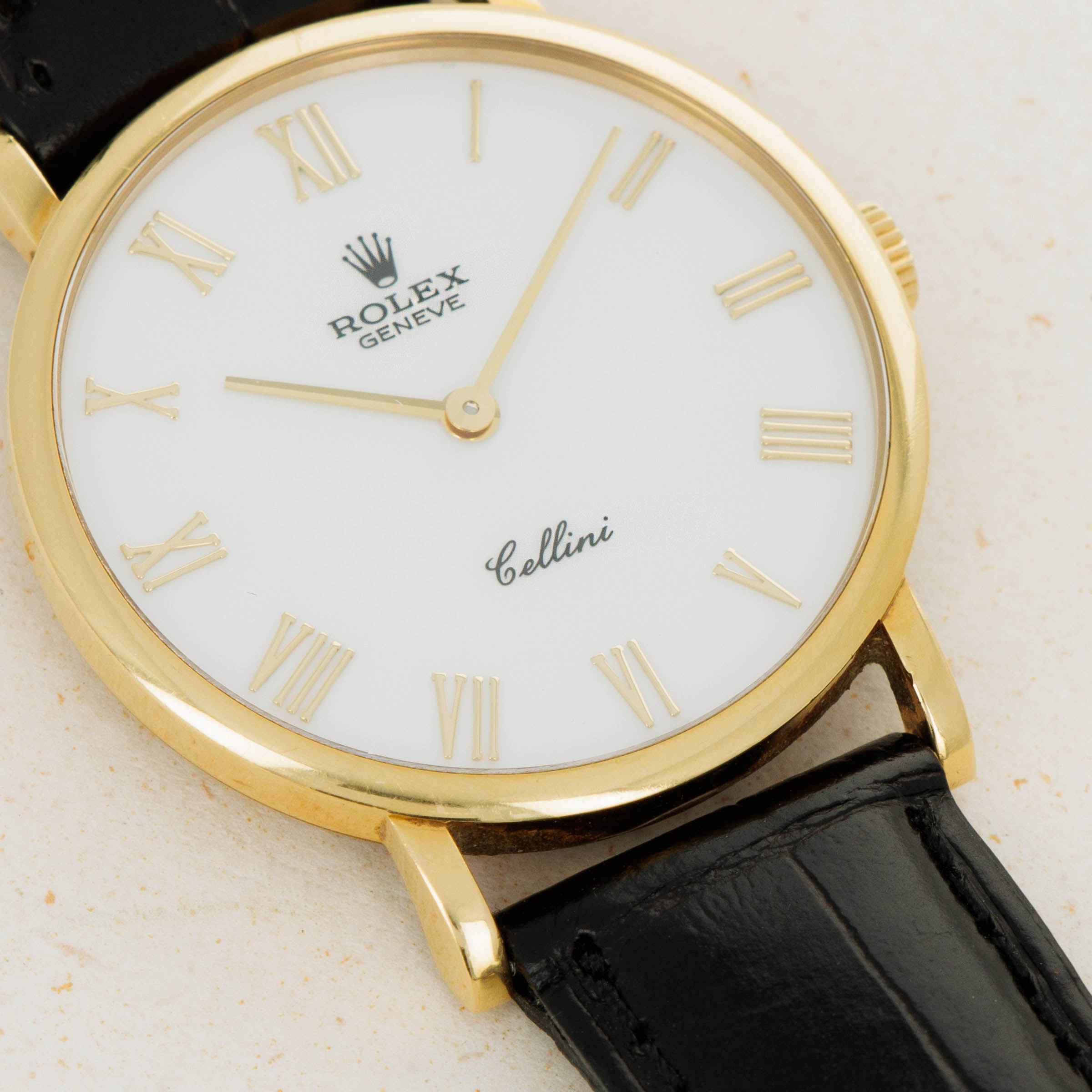 Rolex Cellini 5112 18k YG with Guarantee Auctions Loupe This