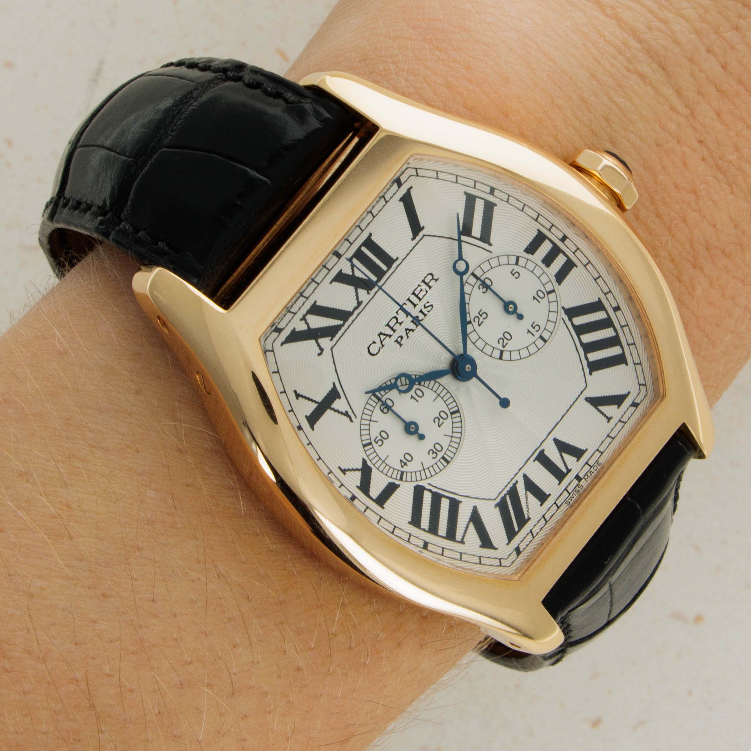 Cartier Tortue Monopoussir Chronograph CPCP 2781 18k YG | Auctions