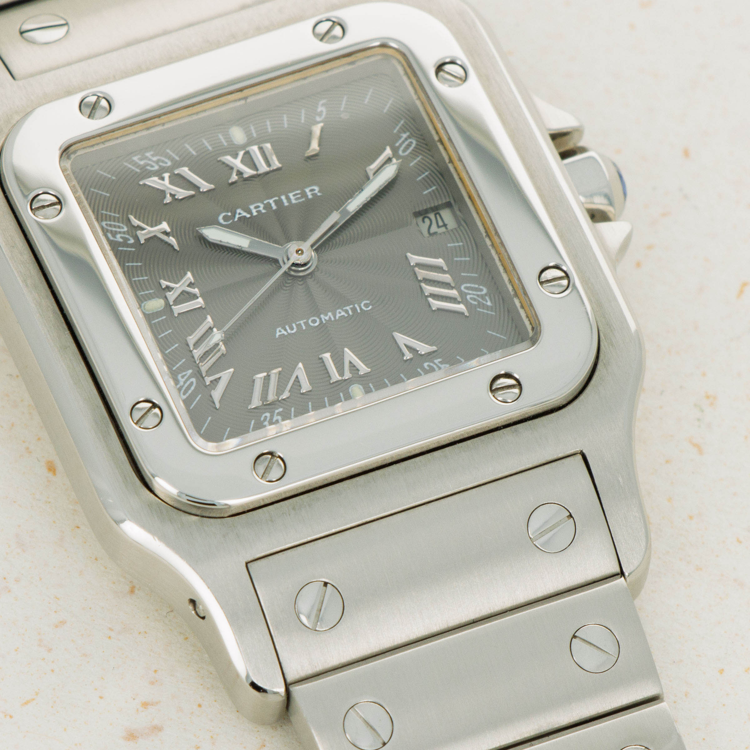 Cartier Santos Galbee 2319 Stainless Steel Auctions Loupe This