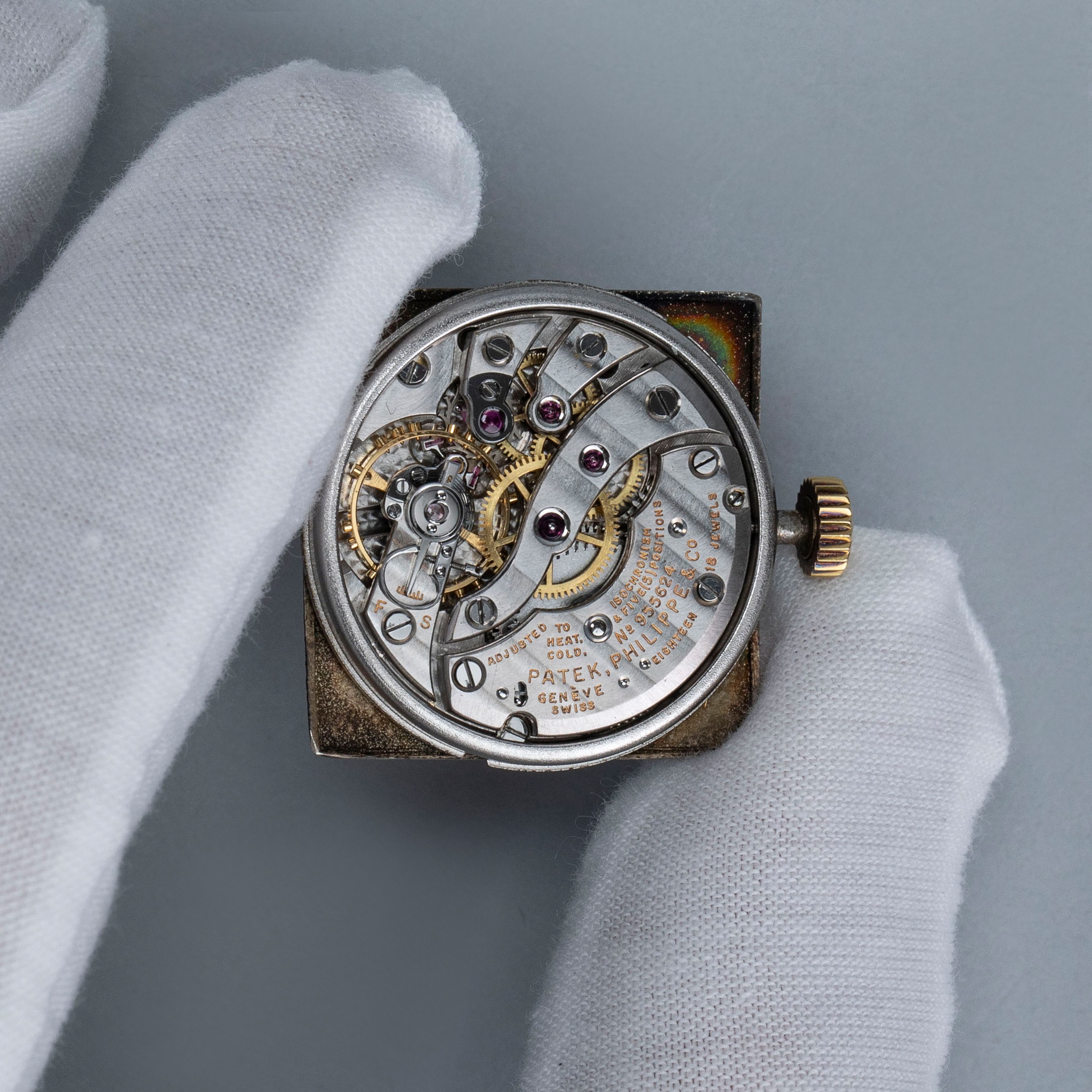 Patek Philippe 2424J Flame Lugs 18K YG with Extract From the