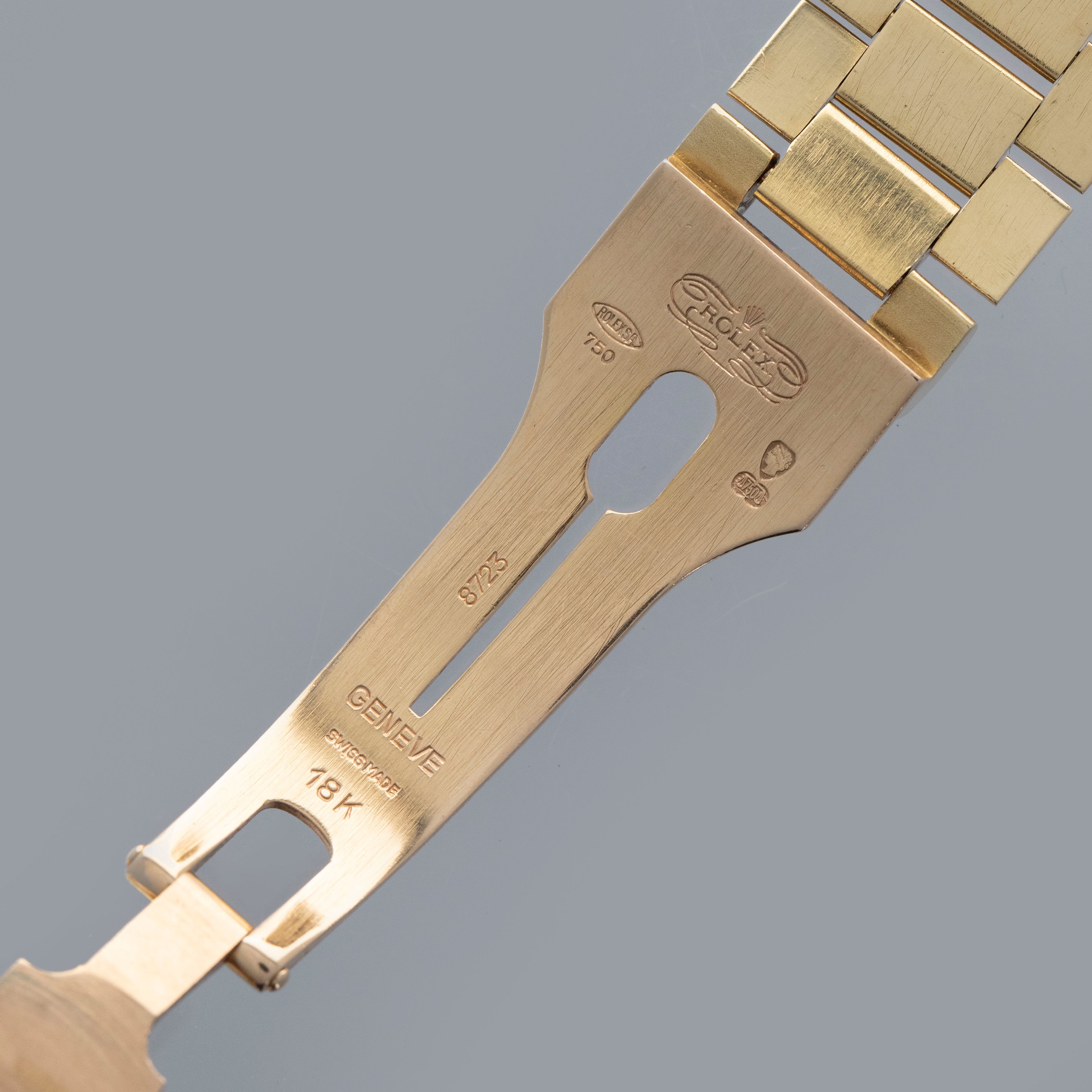 Rolex Day-Date 18248 Bark Finish Tiger's Eye Dial 18K YG Box and