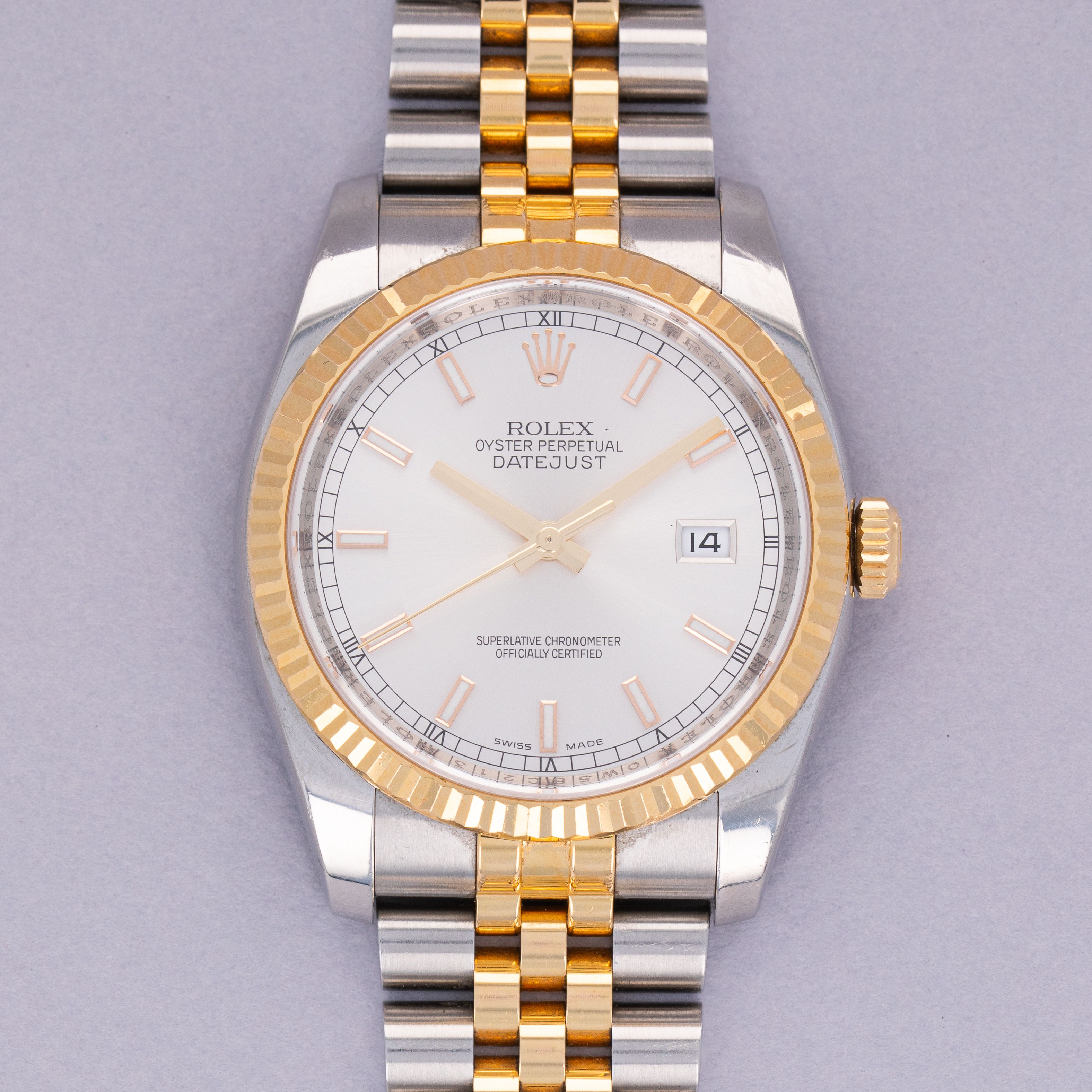 Rolex Datejust 116233 Two-Tone Silver Dial Box and Papers