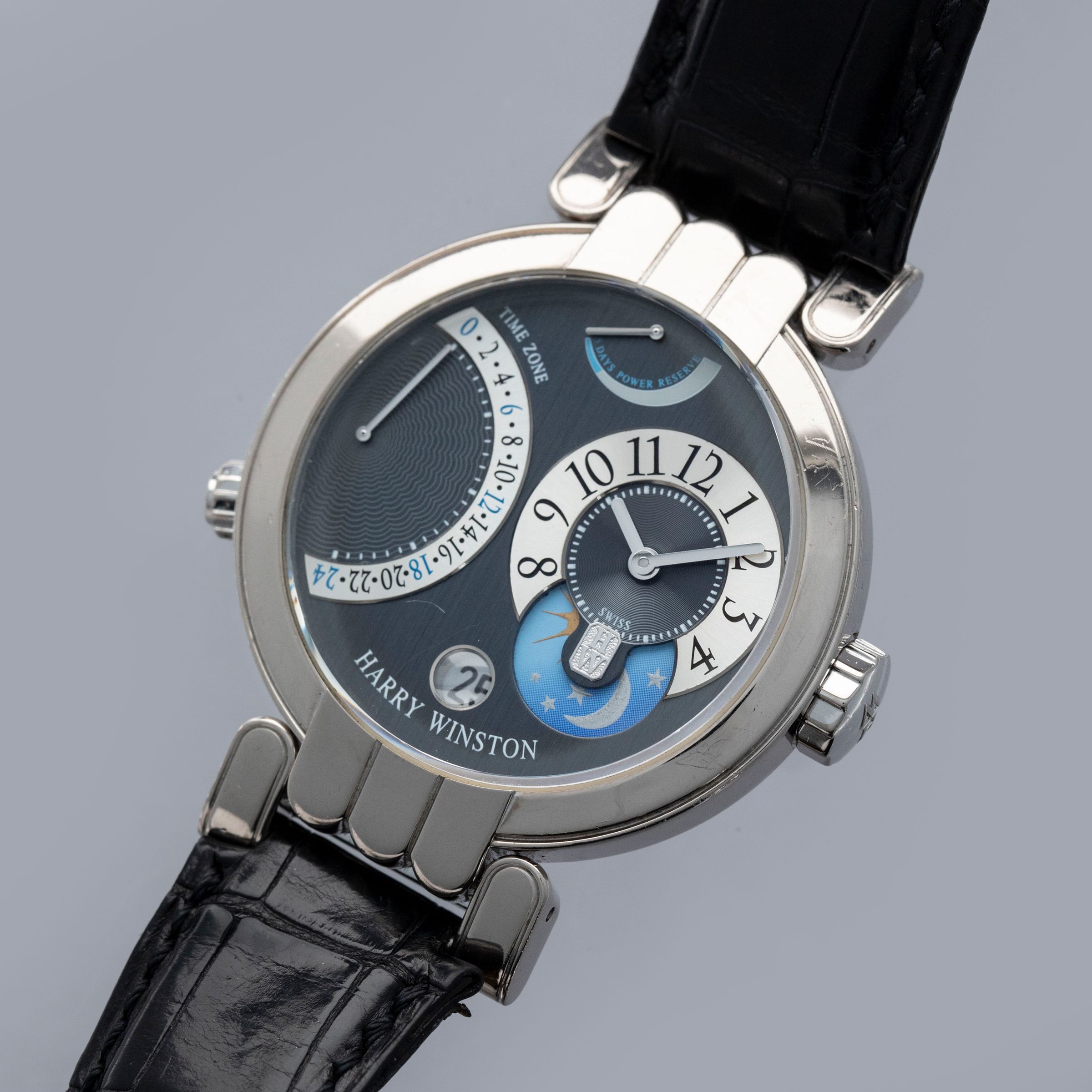 HARRY Harry Winston Premier Excenter Timezone 200-MMTZ39W 18k WG