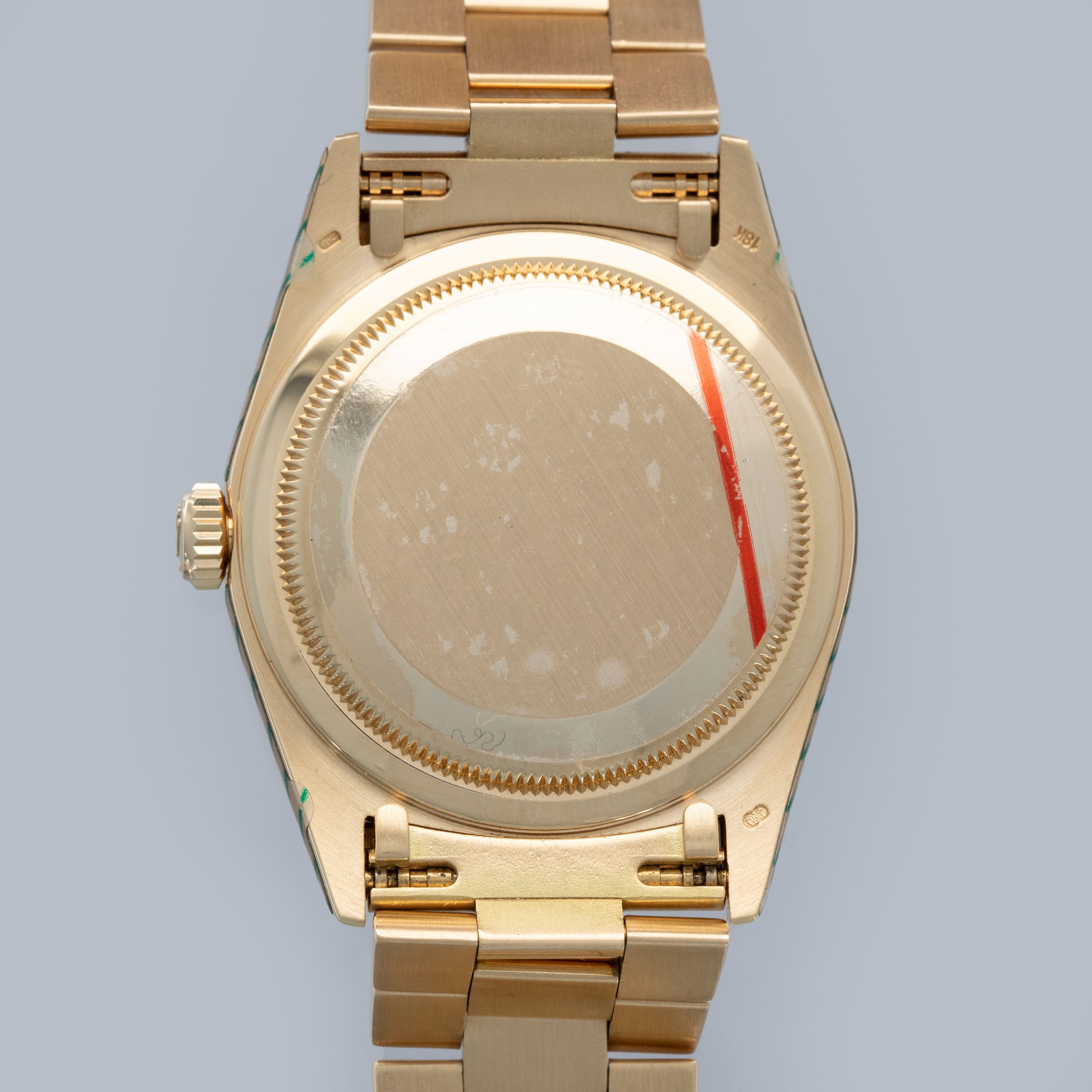 Rolex Day-Date 18338 Onyx Diamond Index Dial Diamond Lugs