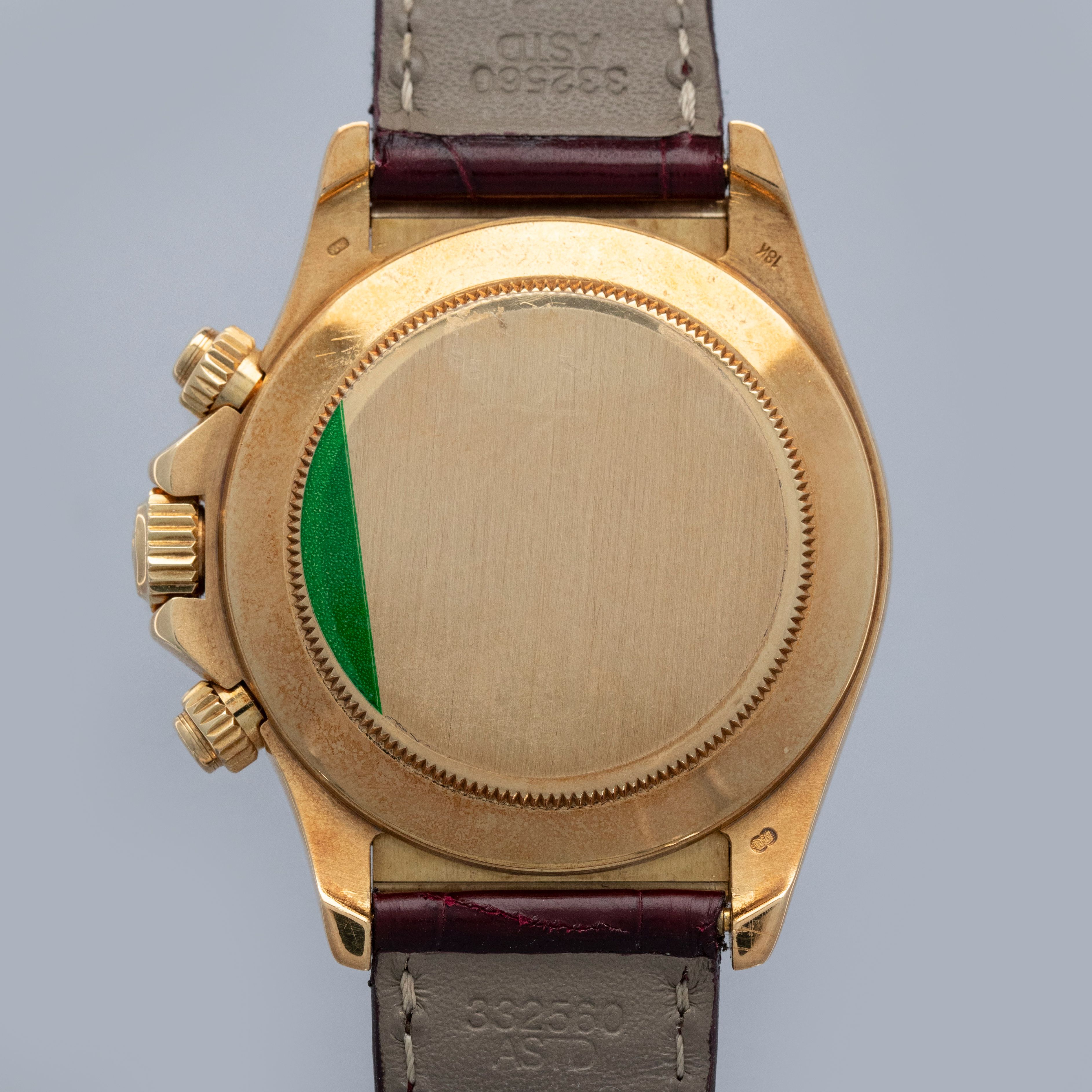 Rolex Cosmograph Daytona 16518 Pave Diamond Dial Ruby Indexes 18k