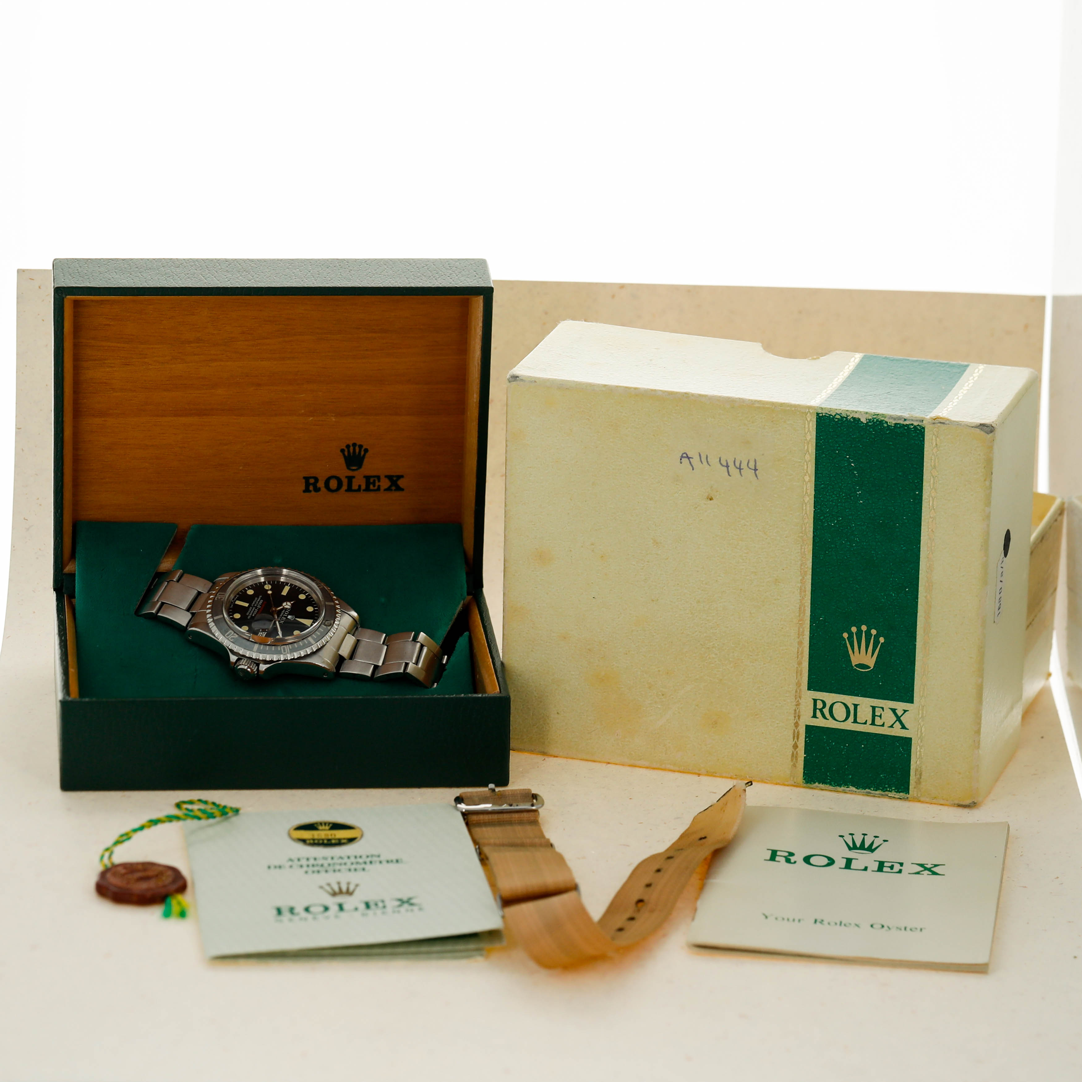 ROLEX RED SUBMARINER 1680 MK4 GHOST BEZEL BOX AND PAPERS