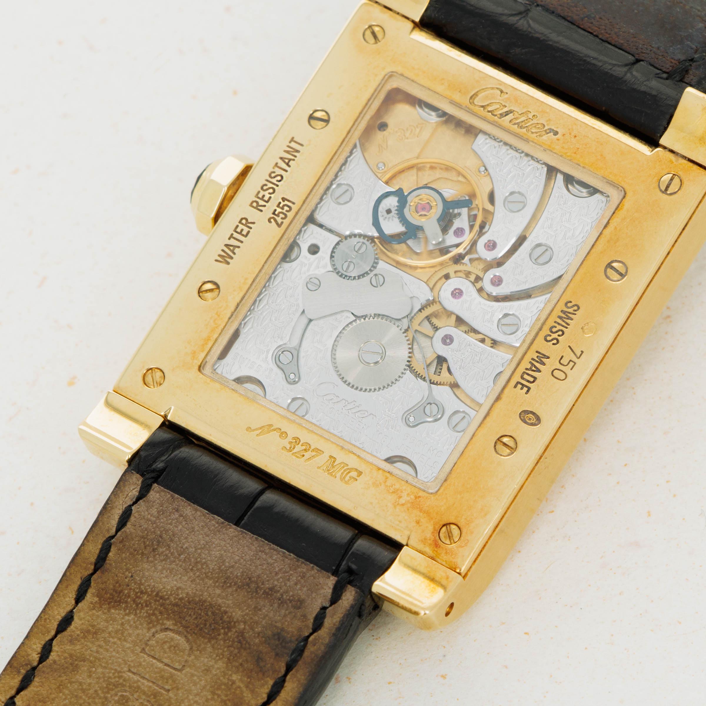 Cartier CPCP Tank À Vis Dual Time 2551 | Auctions | Loupe This