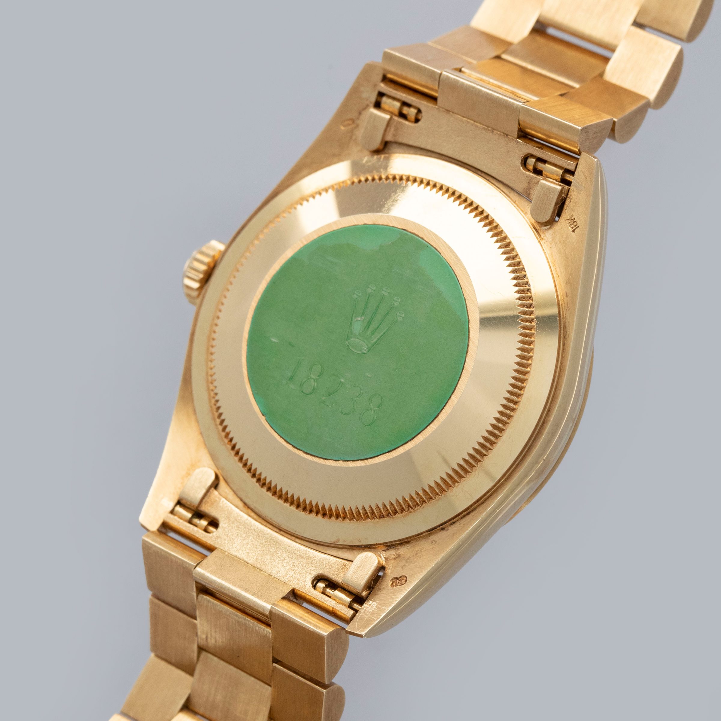 Rolex Day-Date 18238 Onyx Pinball Diamond Dial 18k YG | Auctions