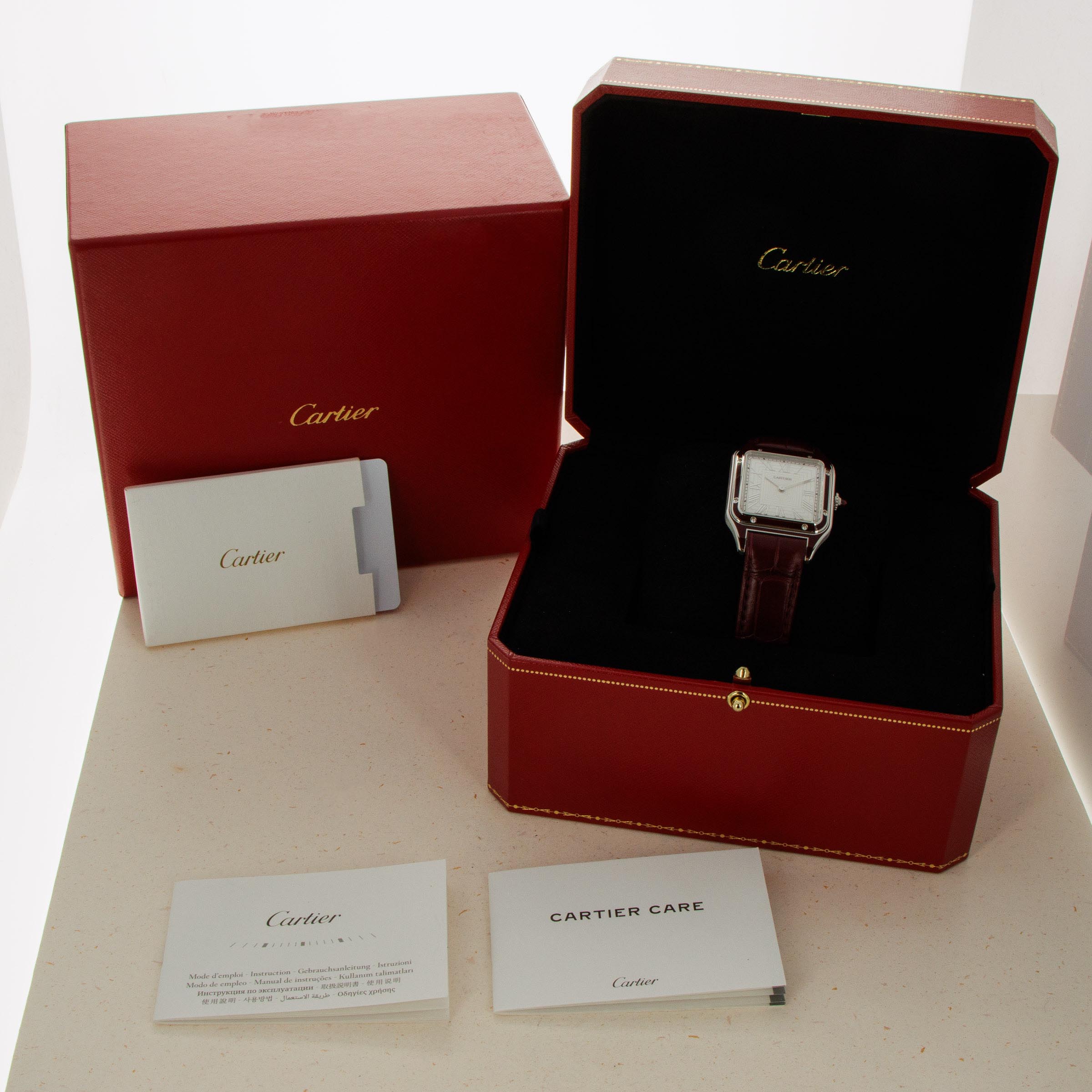 Cartier santos watch outlet box